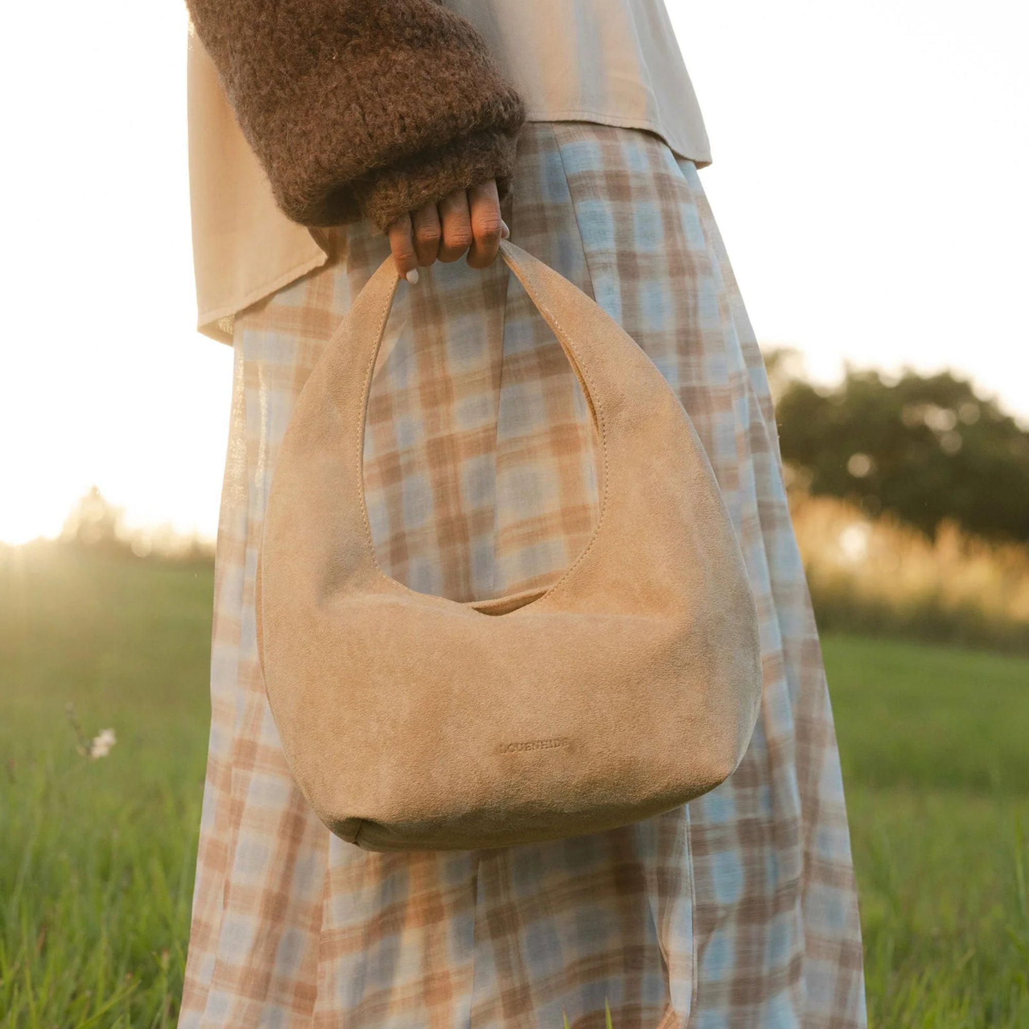 Mini Monaco Suedette Shoulder Bag