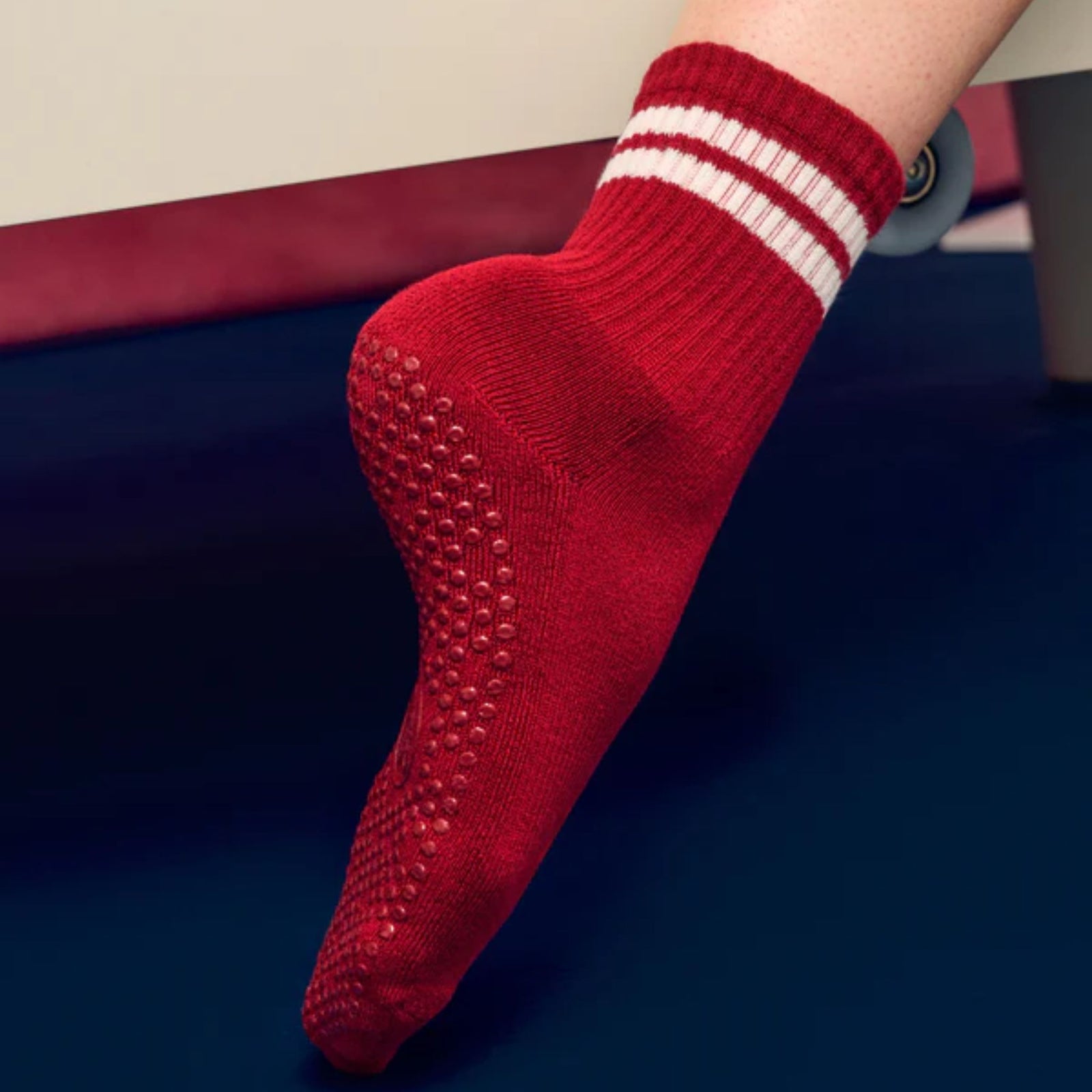 Crimson Dream Crew Slip Grip Socks