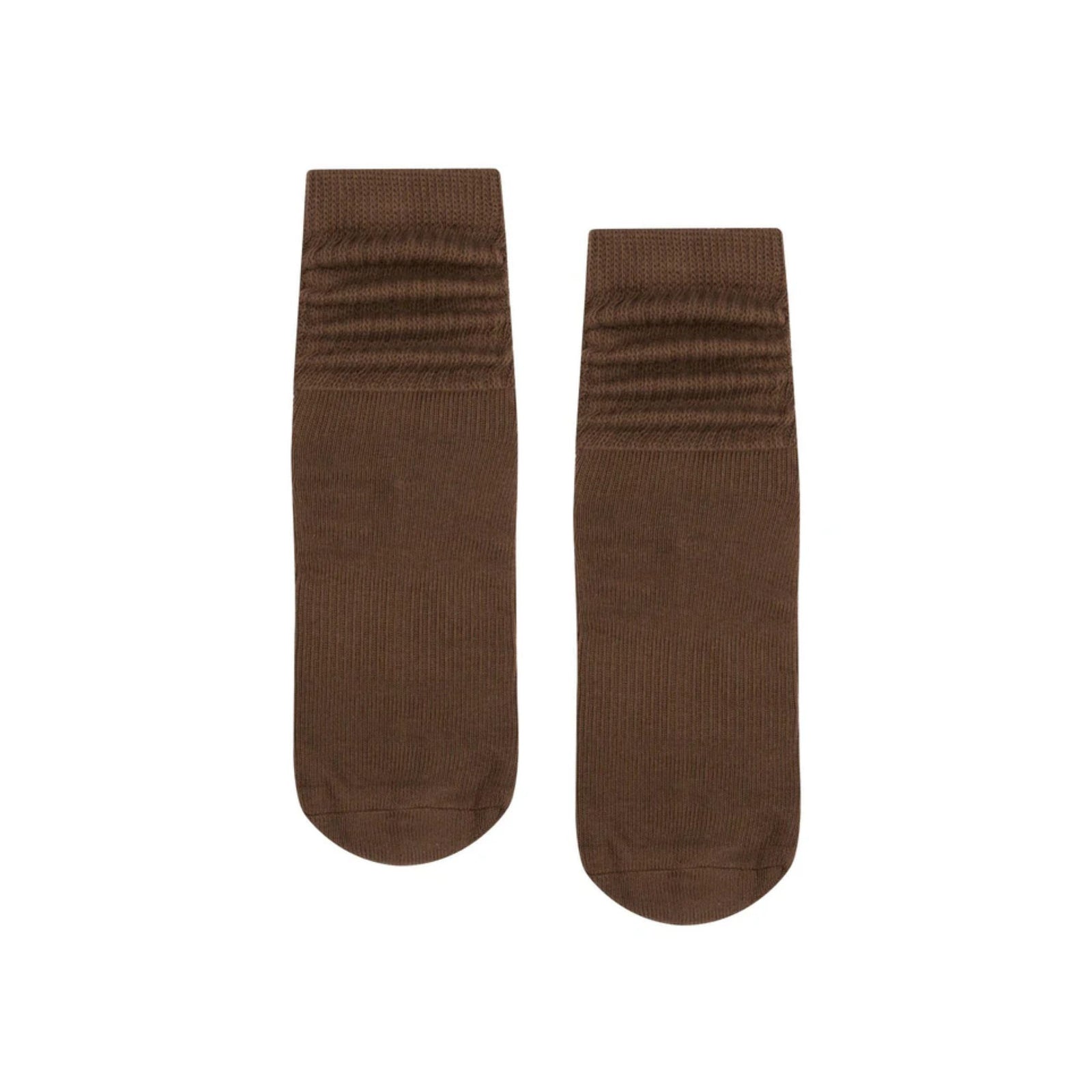 Chocolate Scrunch Non Slip Grip Socks