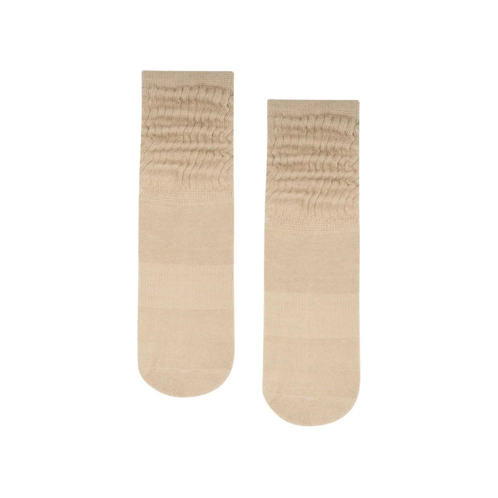 Latte Scrunch Non Slip Grip Socks