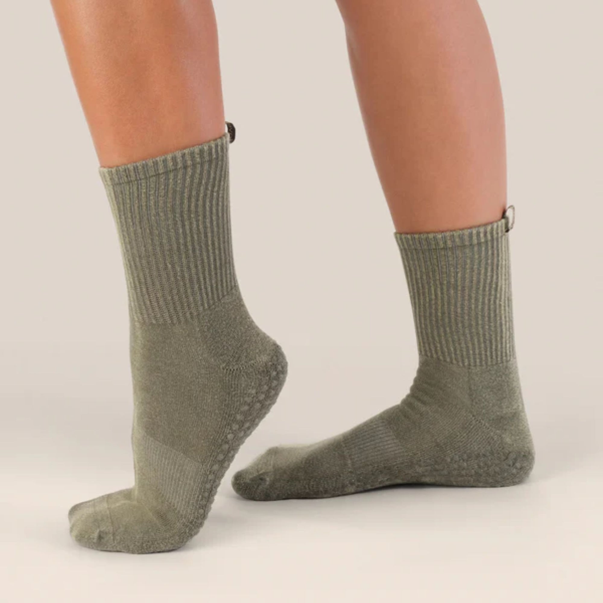 Crew Grip Socks Khaki Vintage Rib
