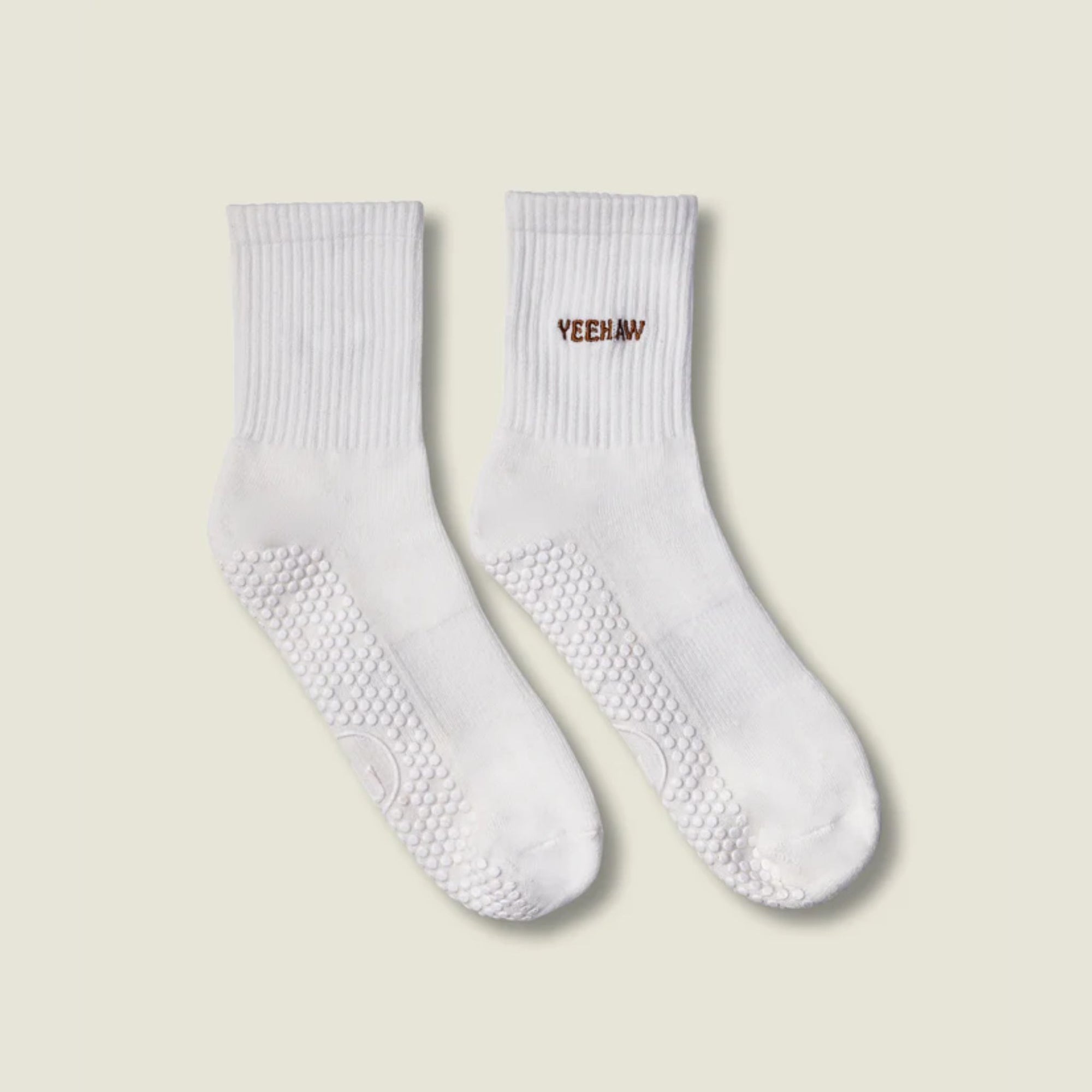 Crew Grip Socks Yeehaw Ivory