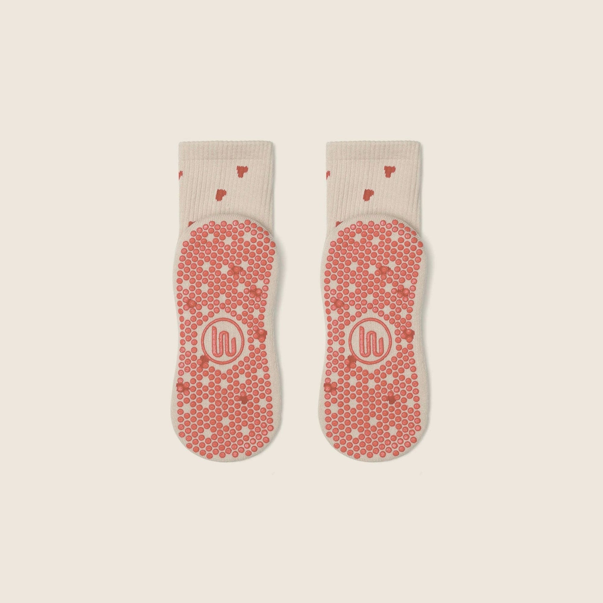 Crew Grip Socks Love Me Beige