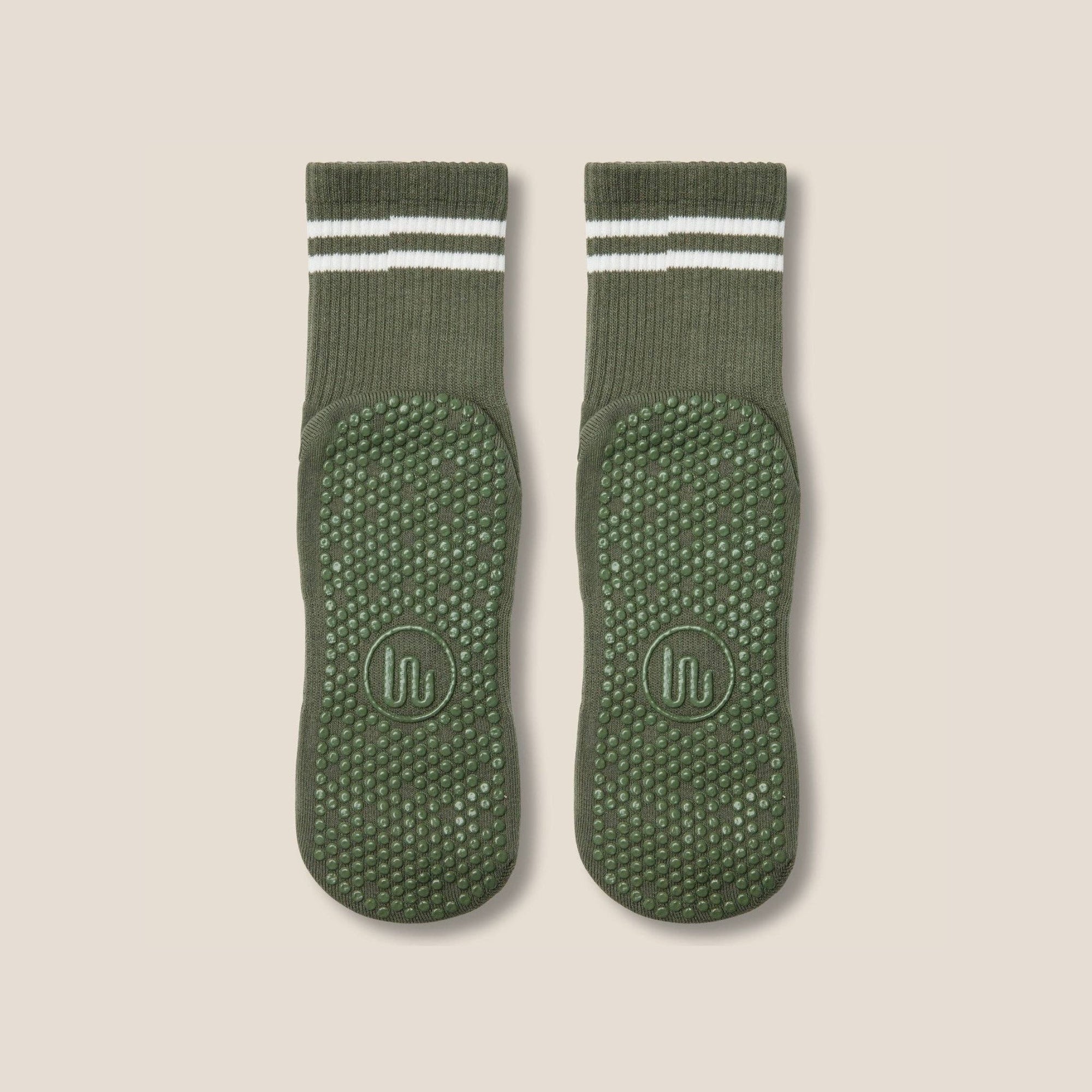 Crew Grip Socks Sporty Stripe Khaki