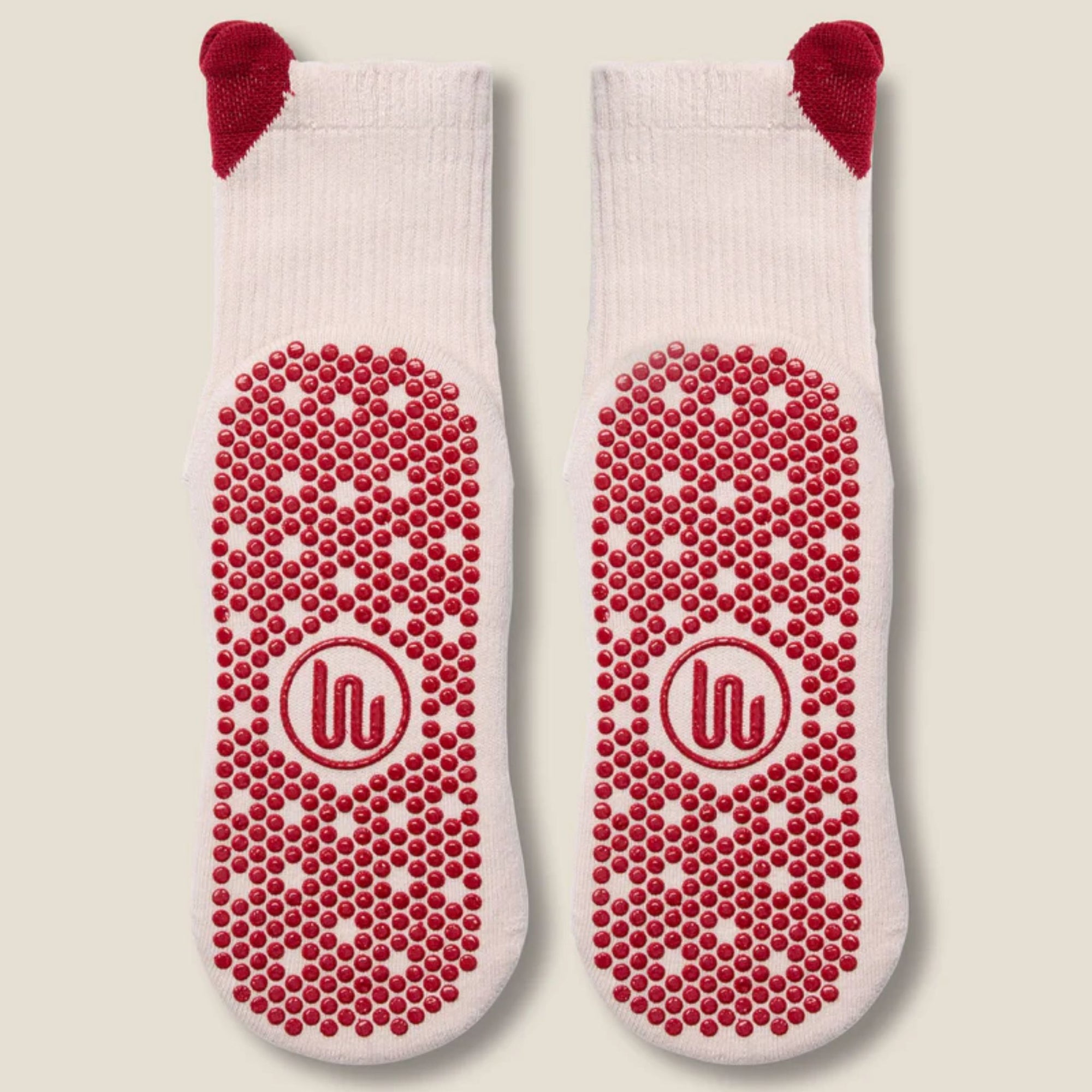 Crew Grip Socks Heartfelt Beige
