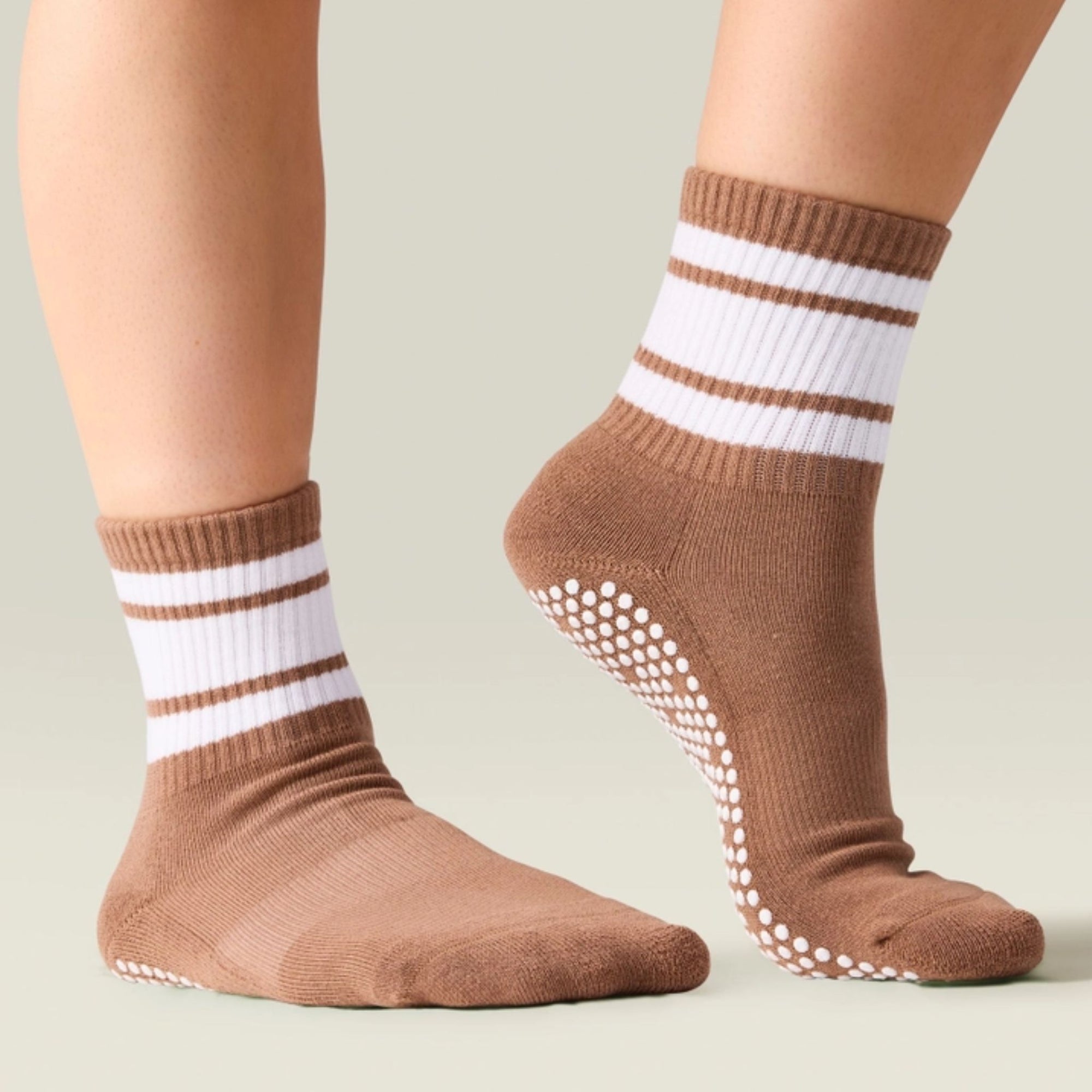 Crew Grip Socks Sporty Stripe Tan