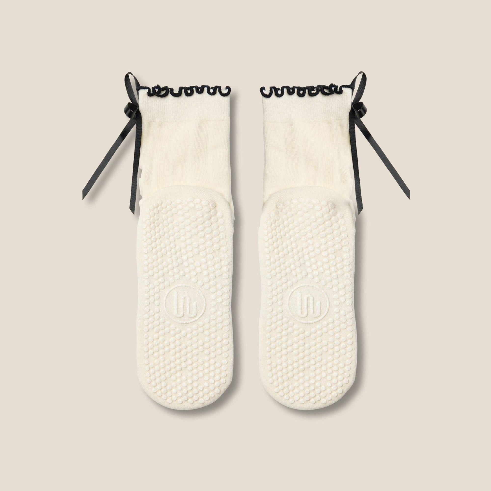 Crew Grip Socks Sweet Bow Ivory