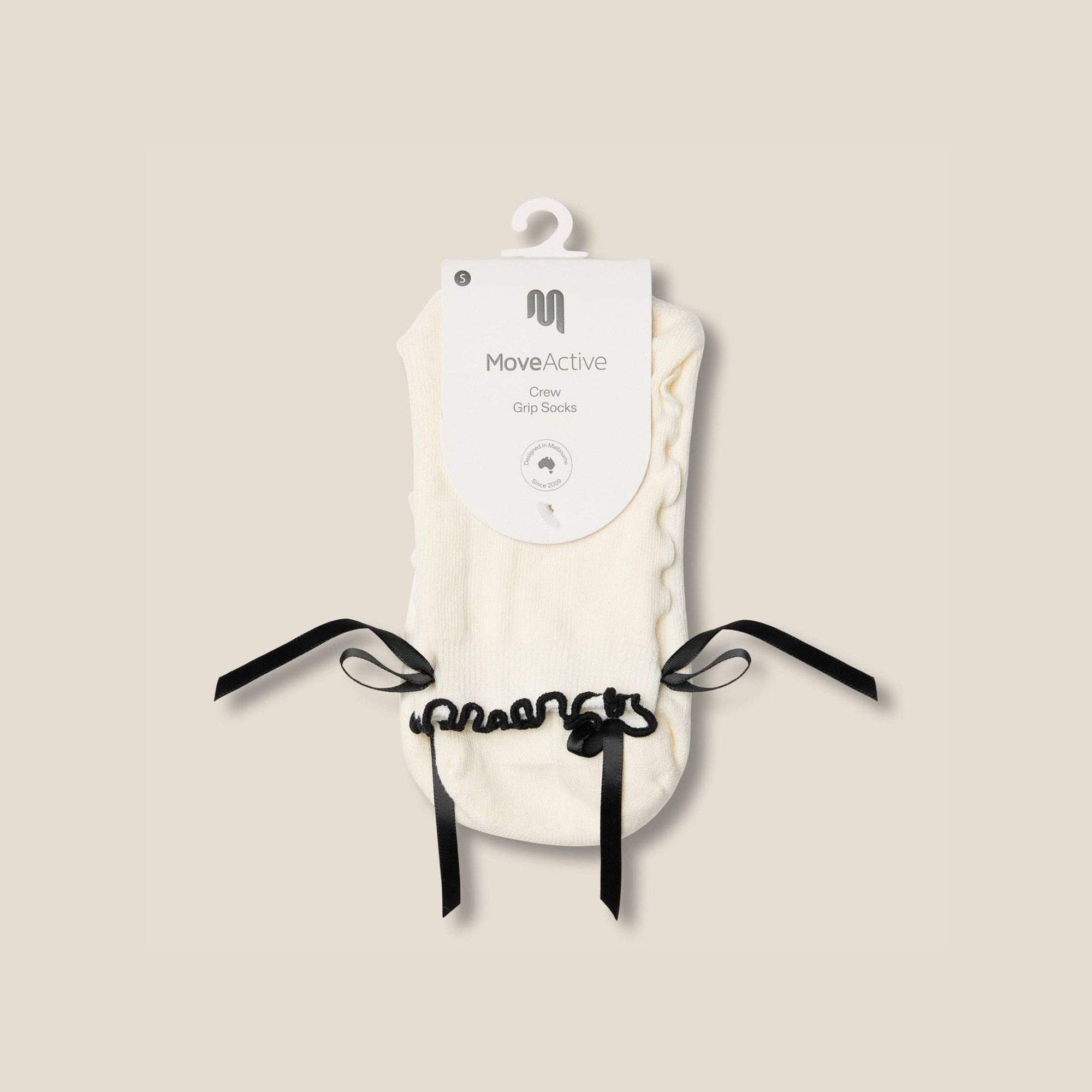 Crew Grip Socks Sweet Bow Ivory