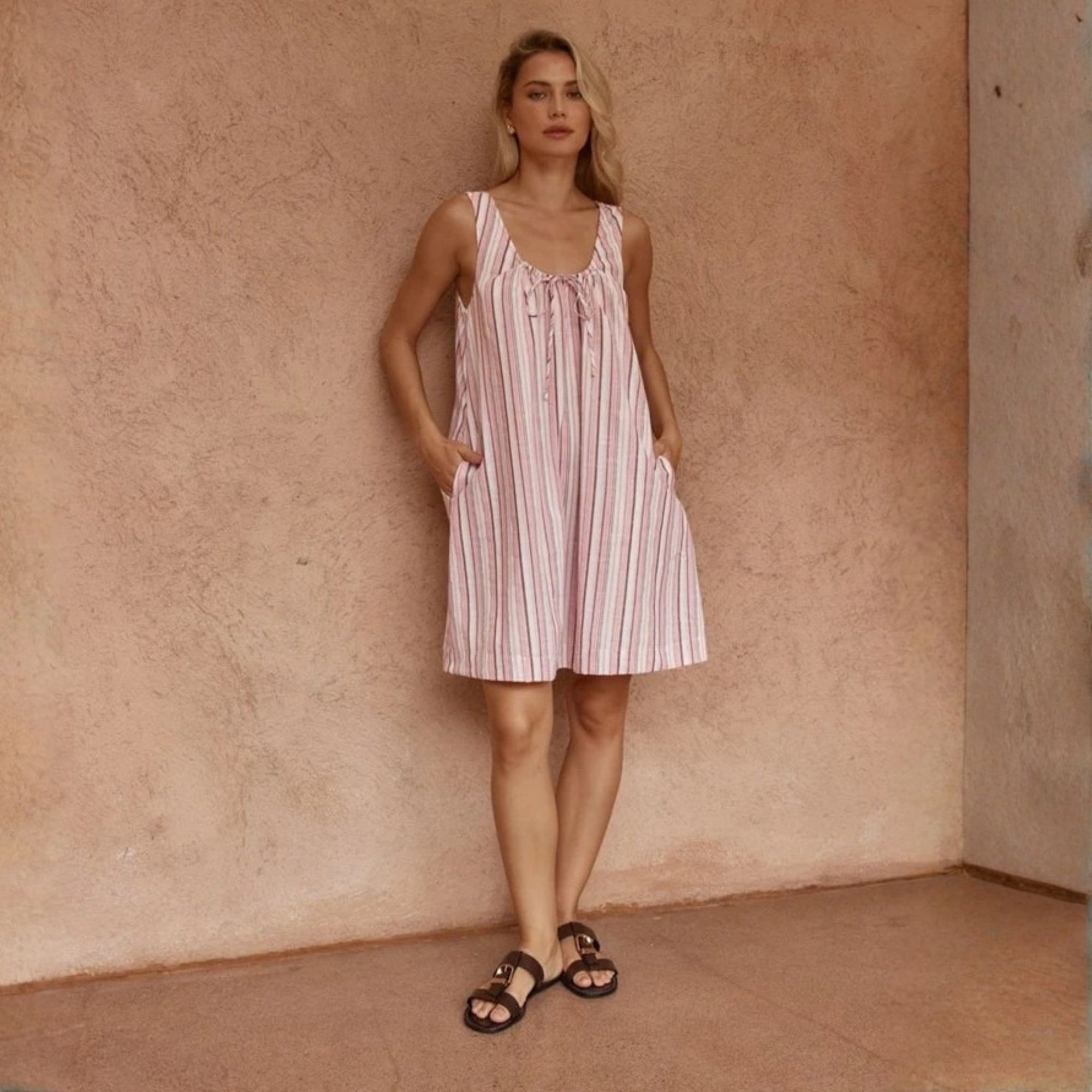 Nikolai Multi Stripe Mini Dress