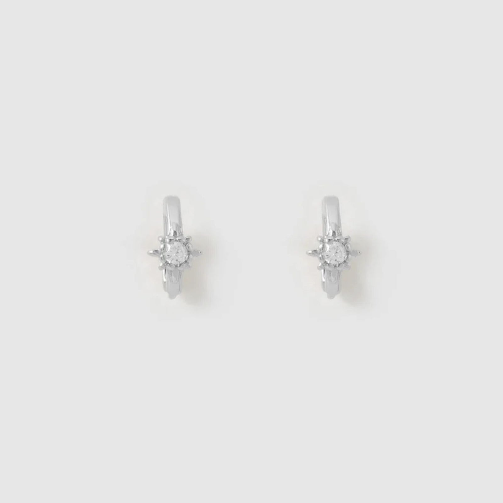 Nova Silver Huggie Earrings