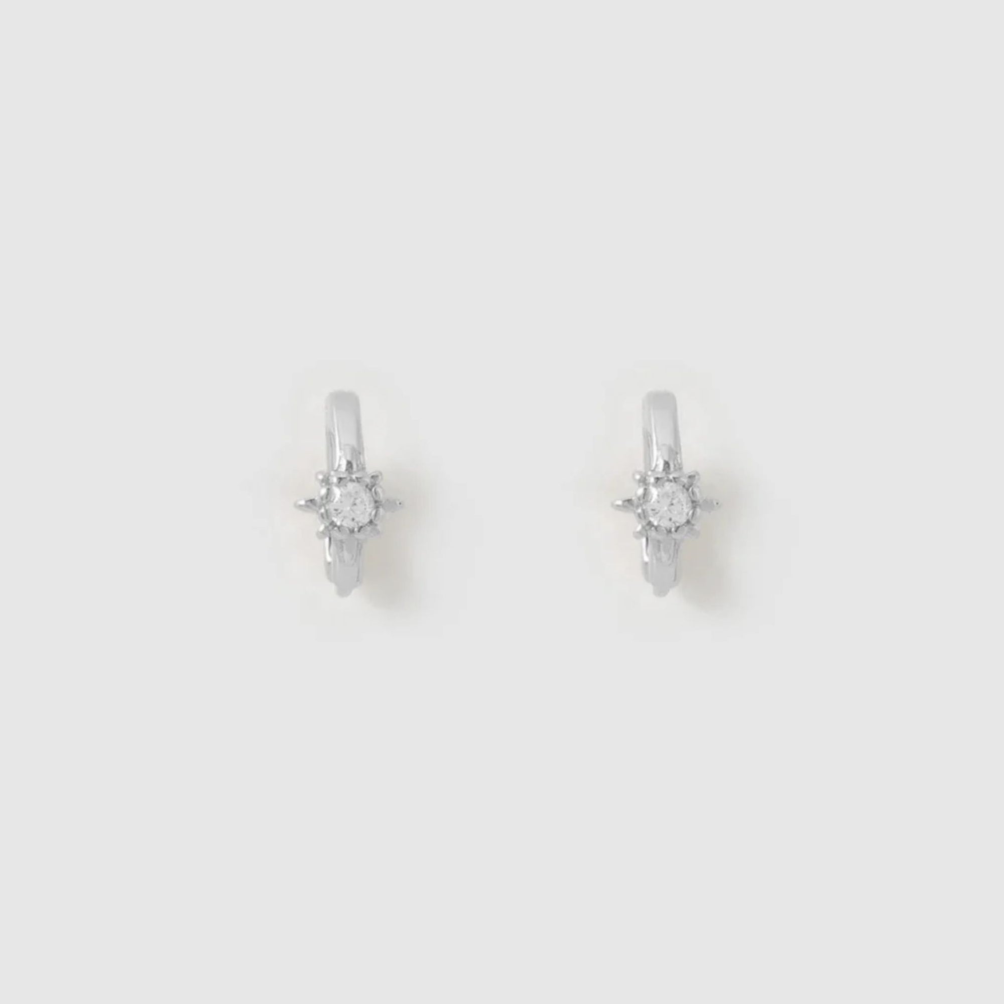 Nova Silver Huggie Earrings