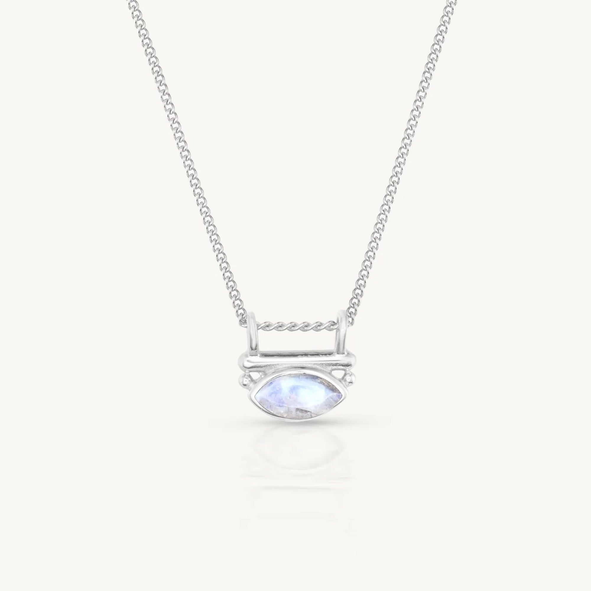 Nyra Moonstone Silver Necklace