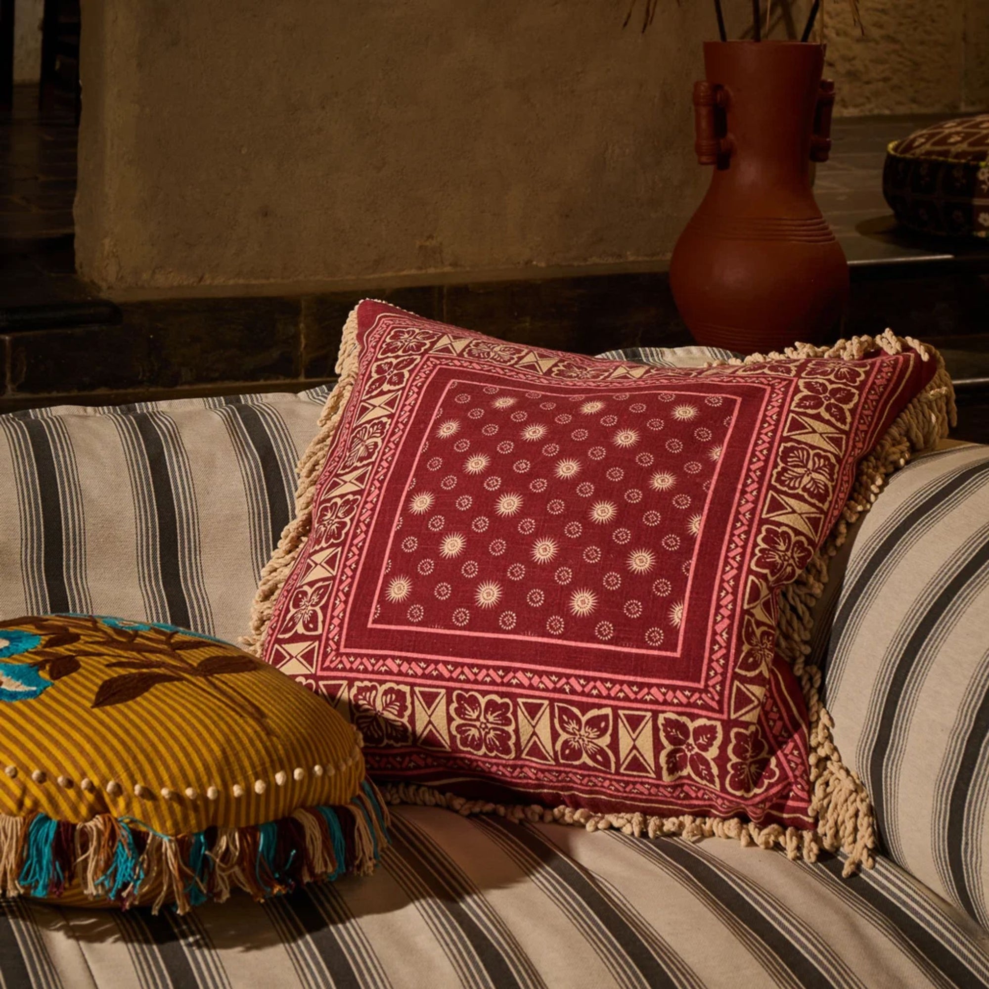 Odessa Reversible Cushion Poppy