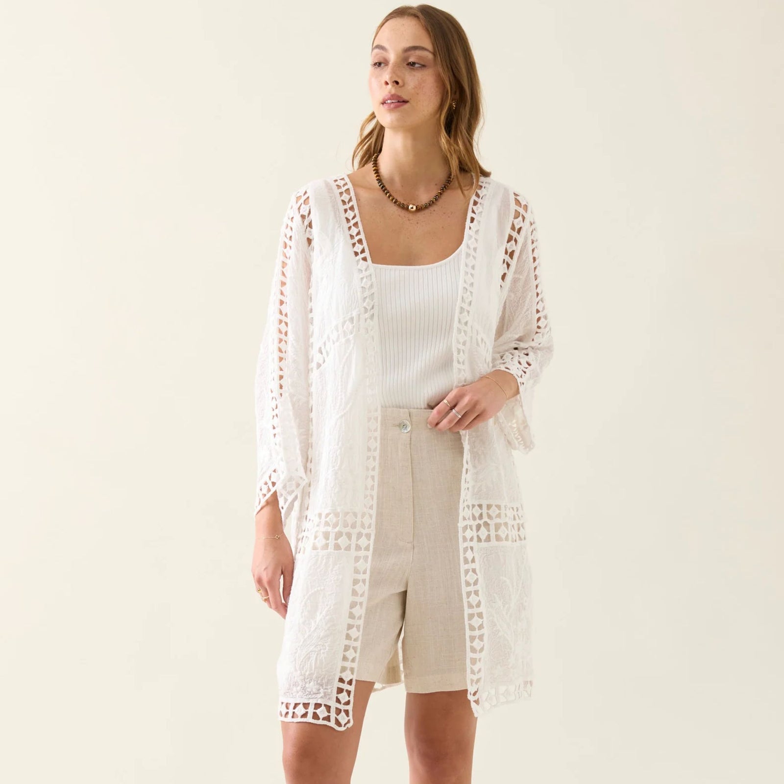 Oline Lace Kimono