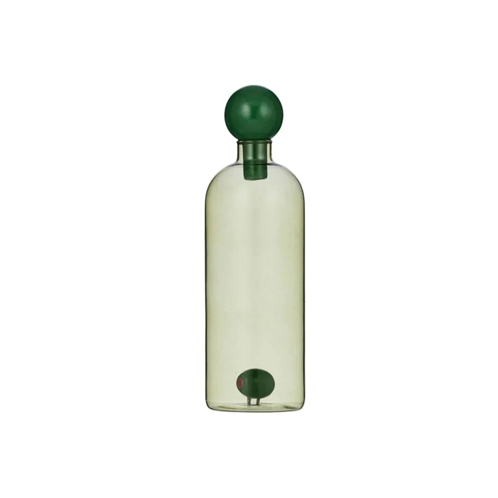 Olive Glass Oil Bottle