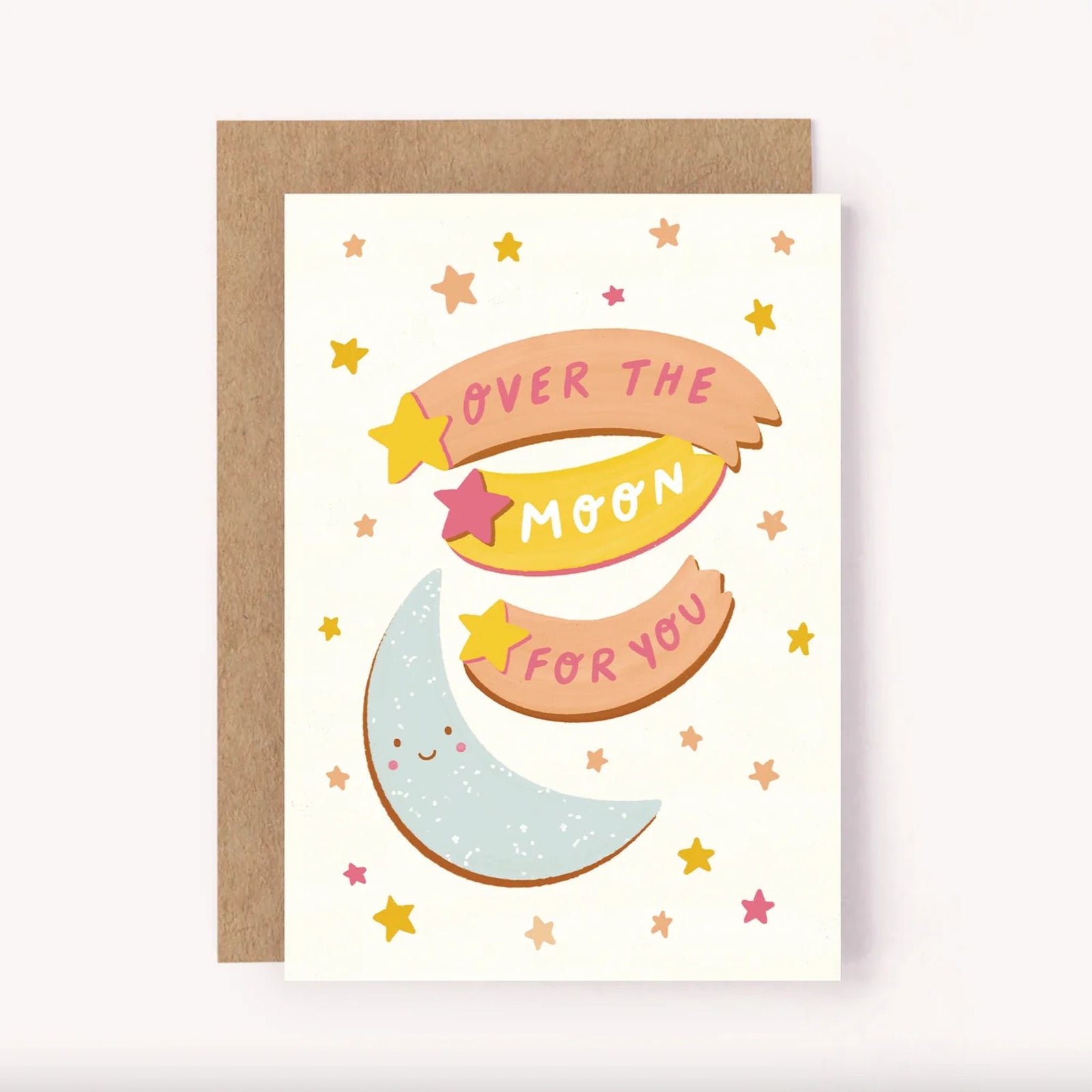 Greeting Card Over The Moon - Oxley and Moss