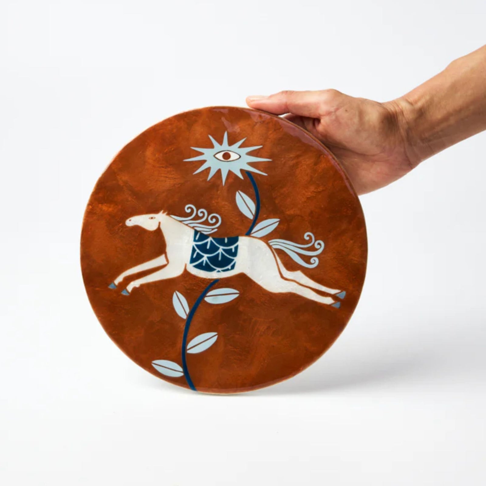 Paloma Circle Horse Tile