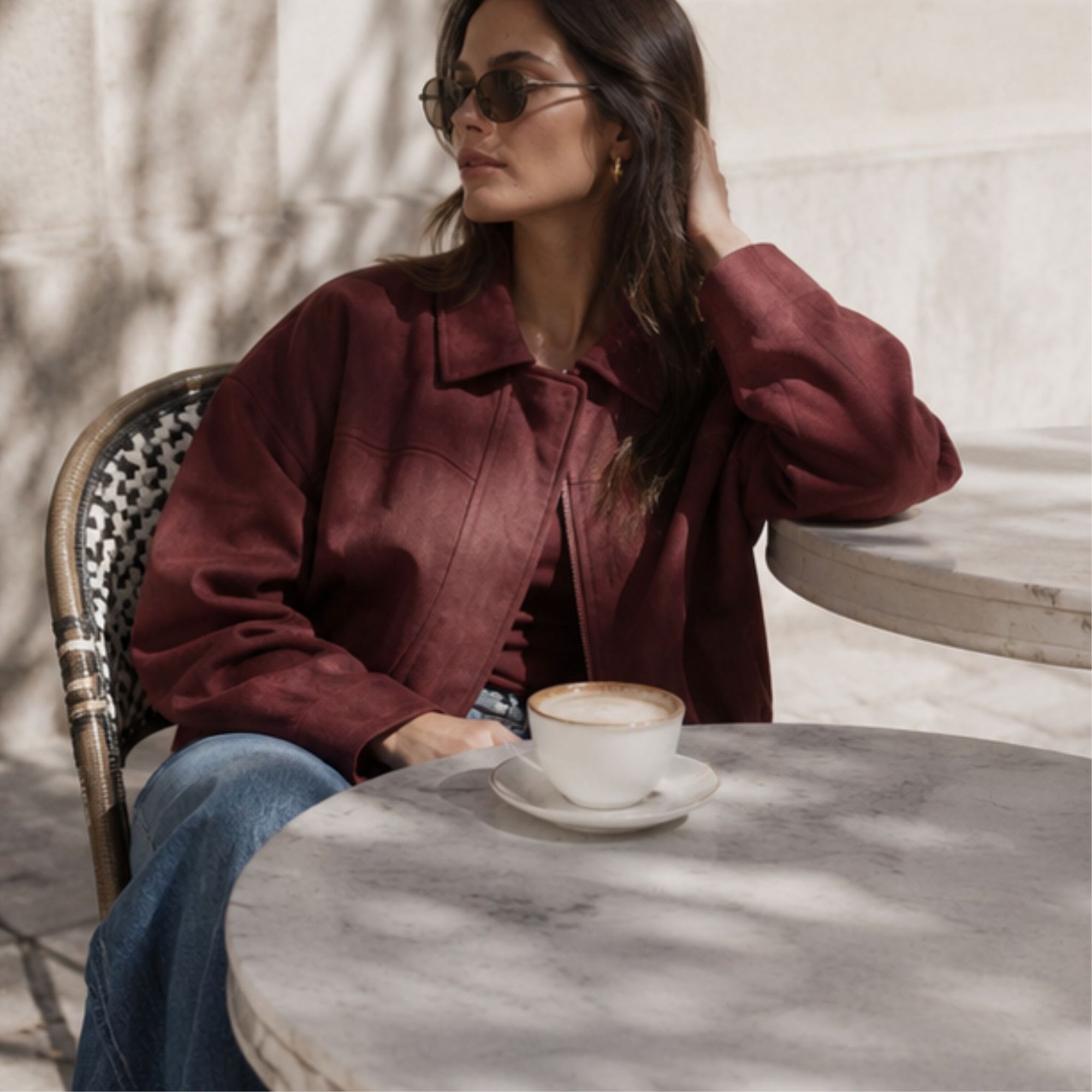 Faux Suede Bomber