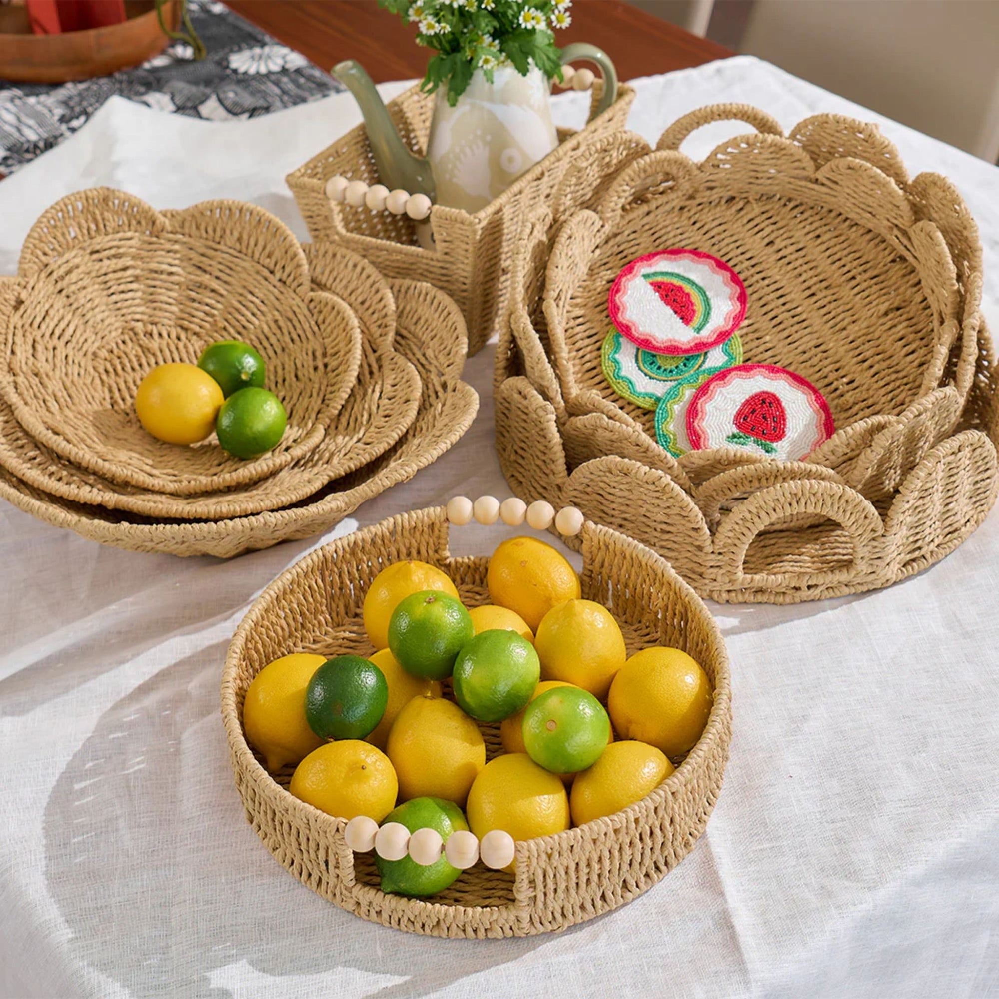 Papier Woven Round Tray