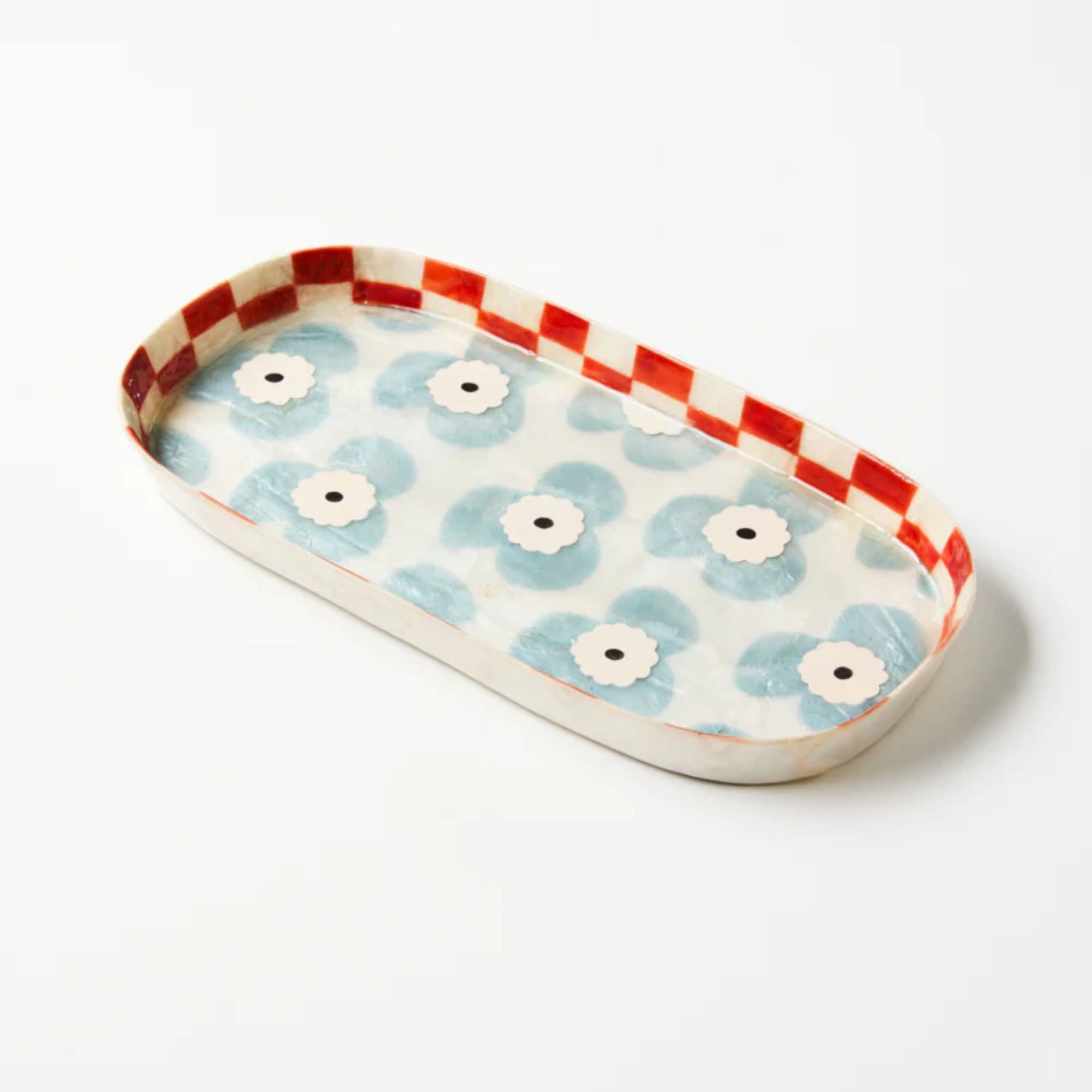 Paradis Blue Flower Tray