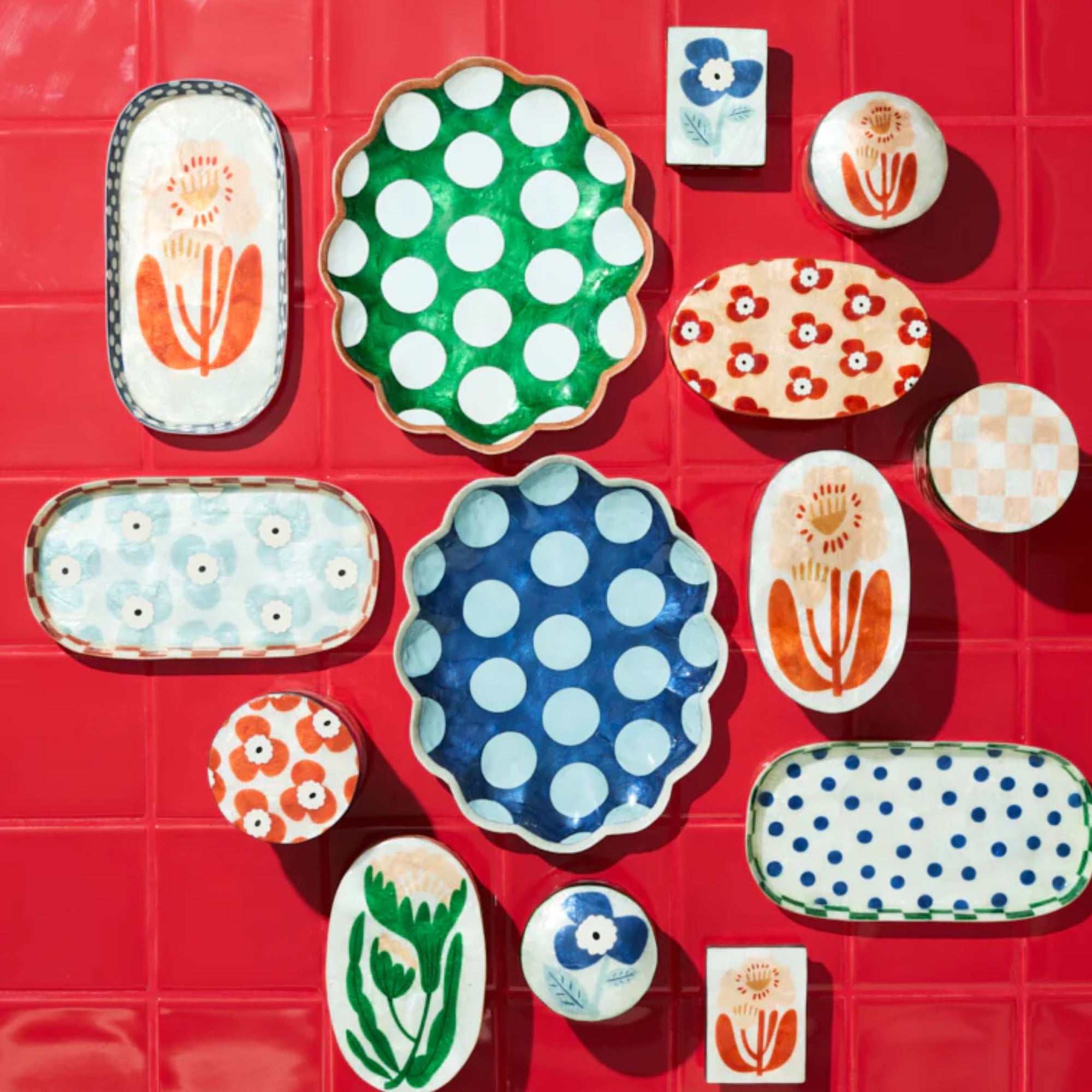 Paradis Blue Flower Tray