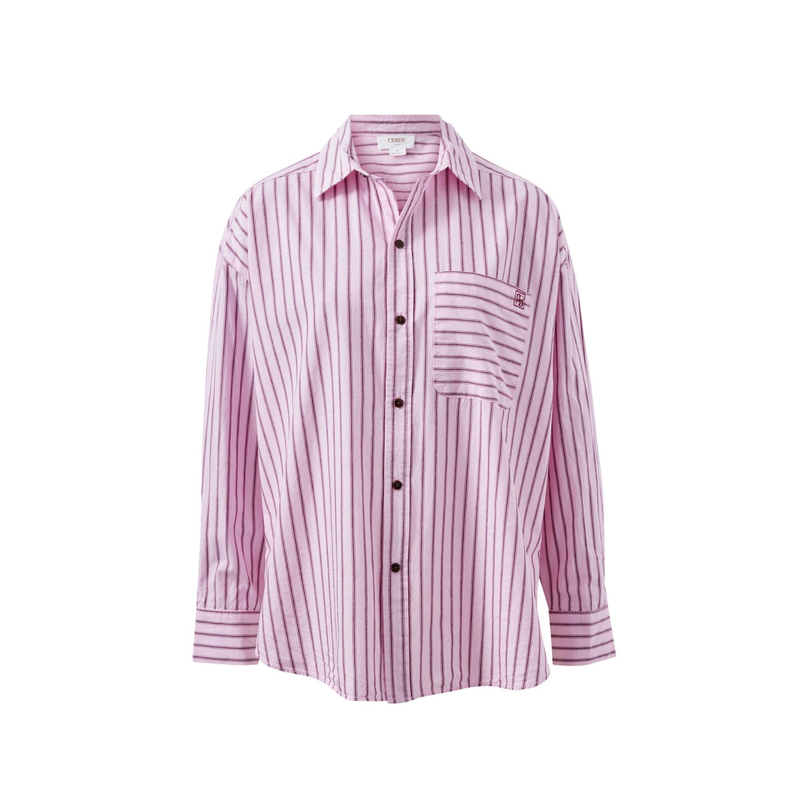 Peta Oversized Shirt Pink Stripe