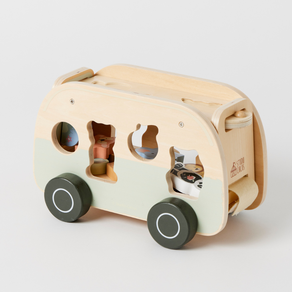 Wooden Animal Camper Van