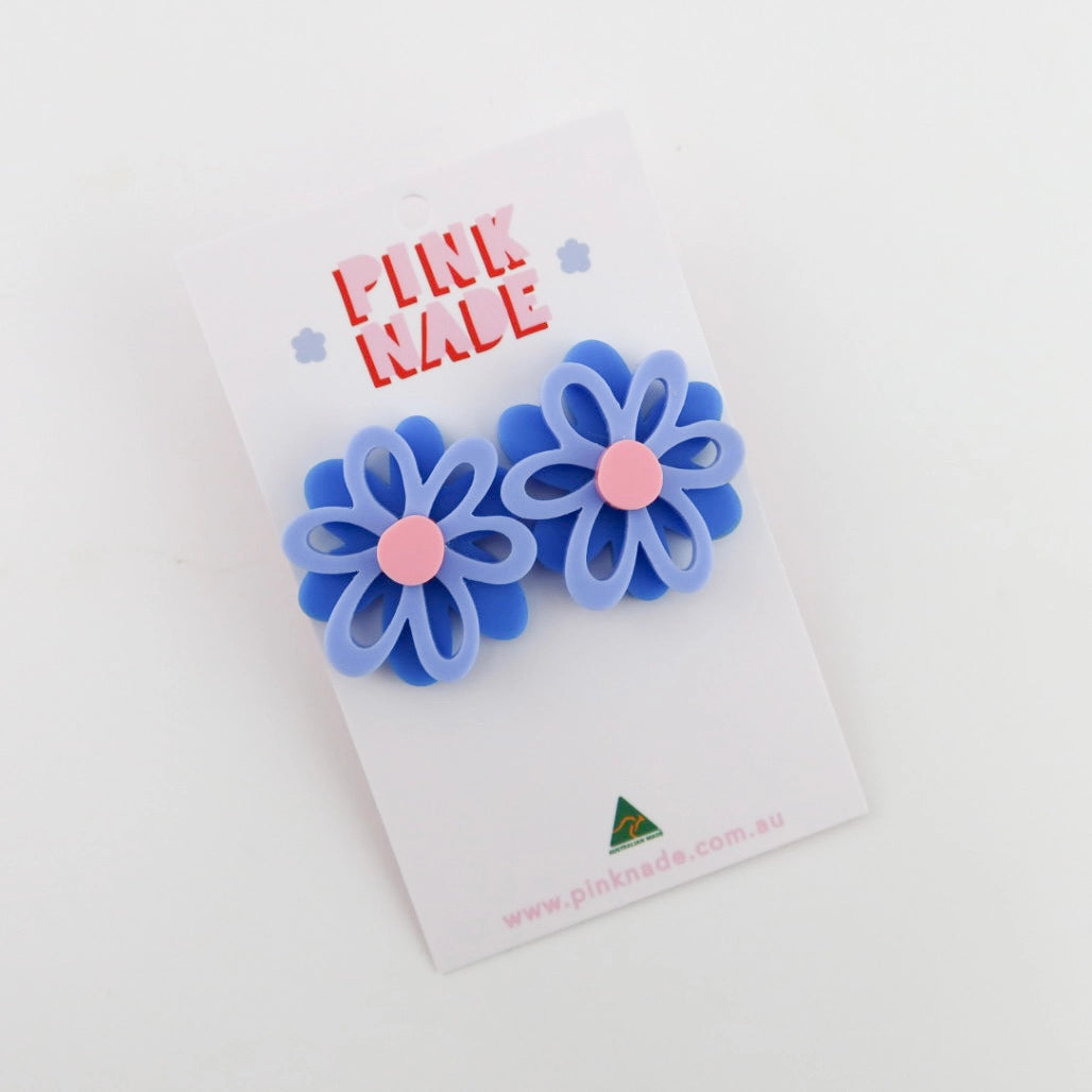 Dahlia Flower Statement Stud
