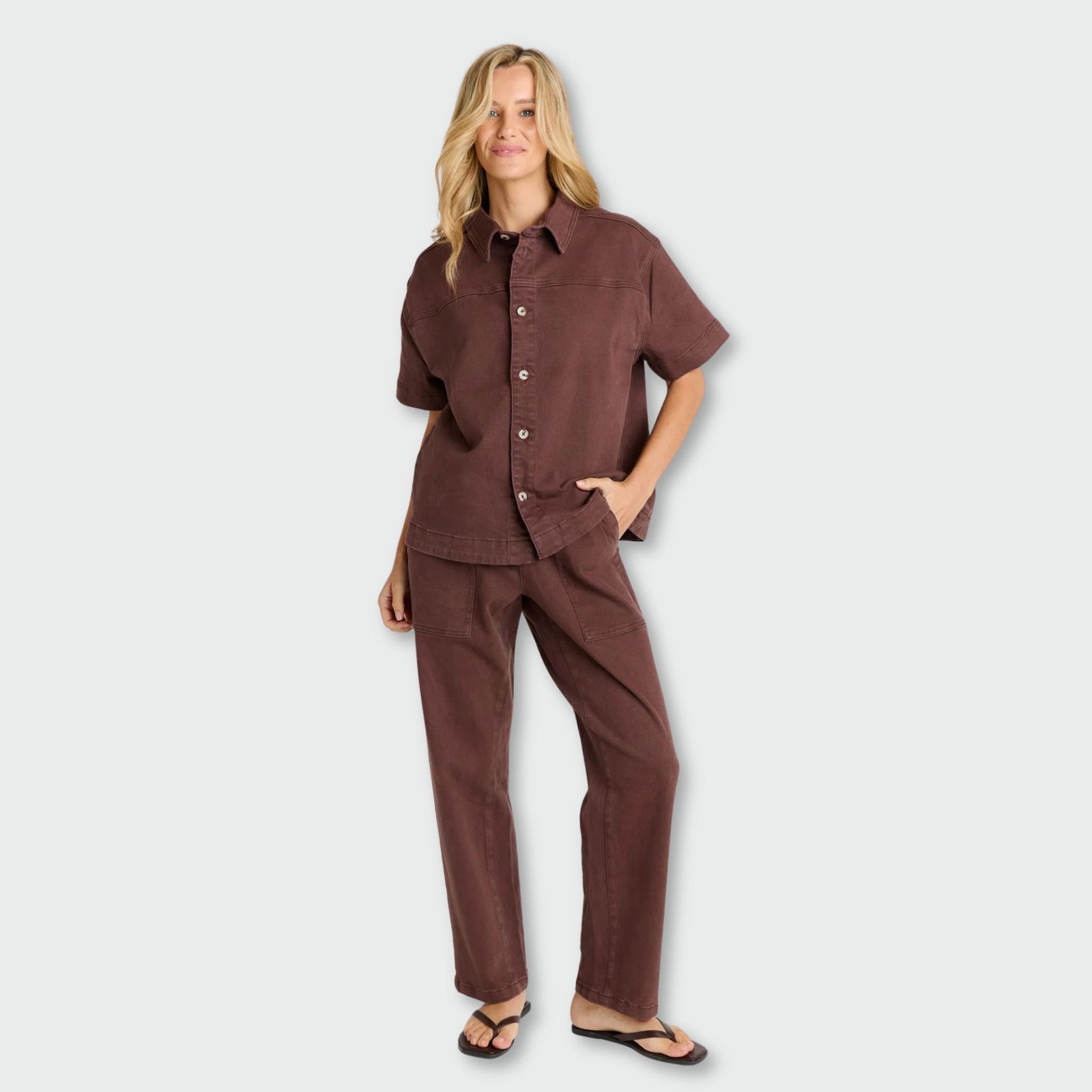 Quinn Cotton Jogger Chocolate