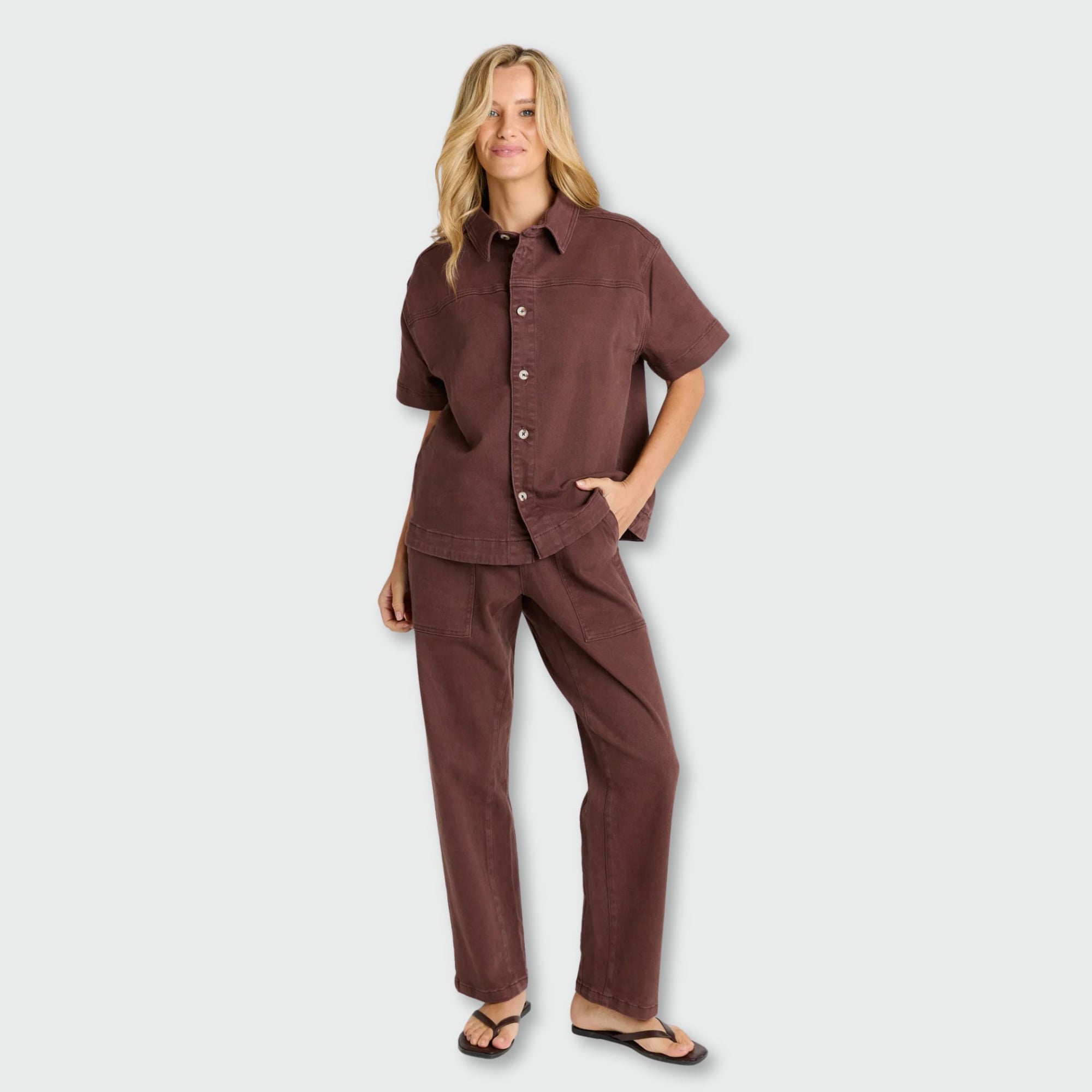 Quinn Cotton Jogger Chocolate