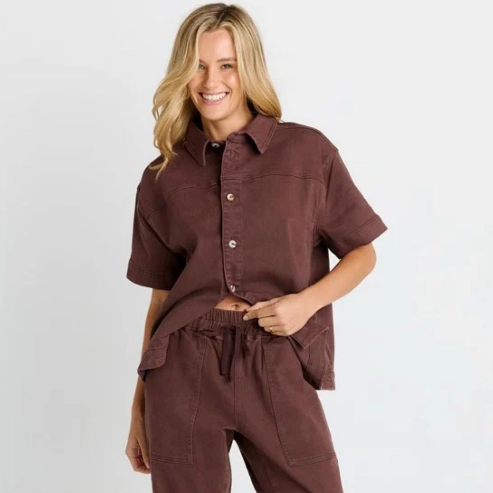 Quinn Cotton Jogger Chocolate