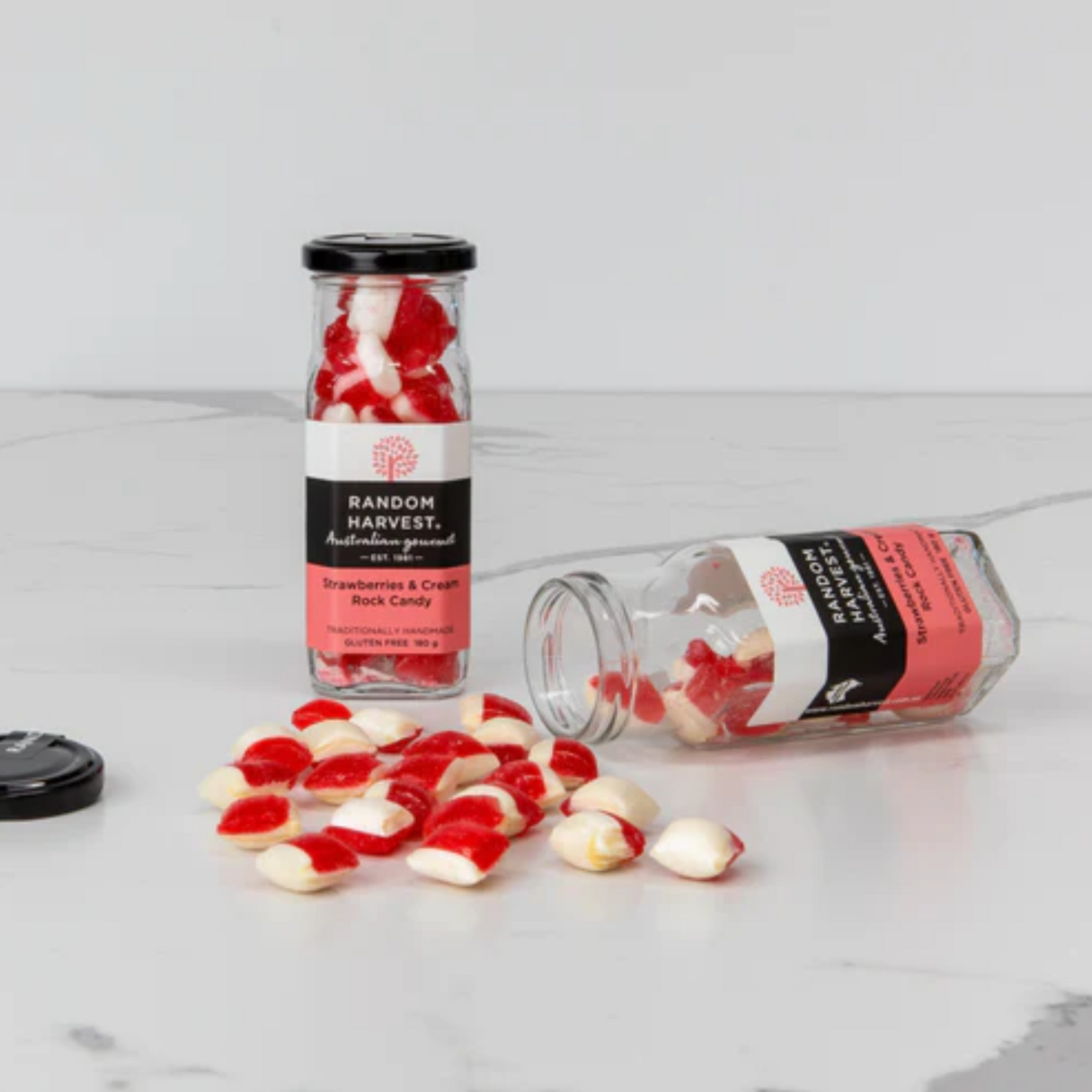 Strawberries and Cream Rock Candy