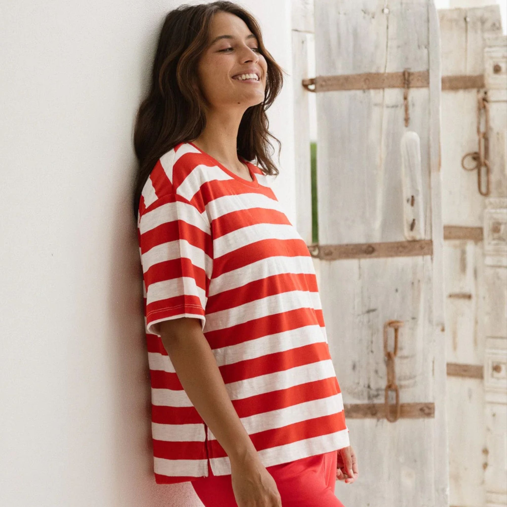 Relax Boxy Tee Stripe