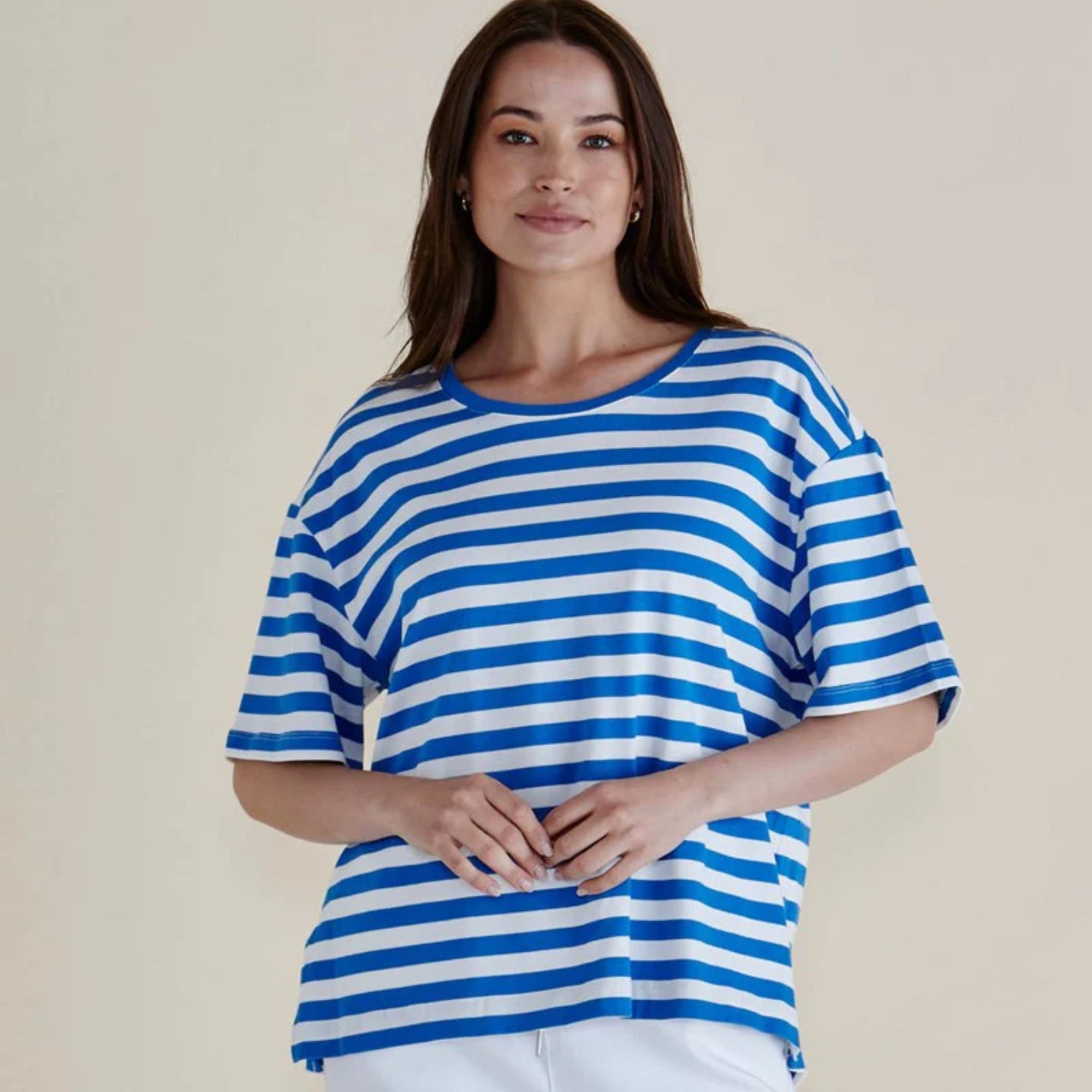 Relax Boxy Tee Stripe