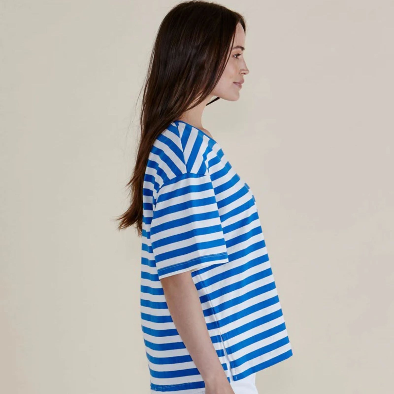 Relax Boxy Tee Stripe - Oxley and Moss