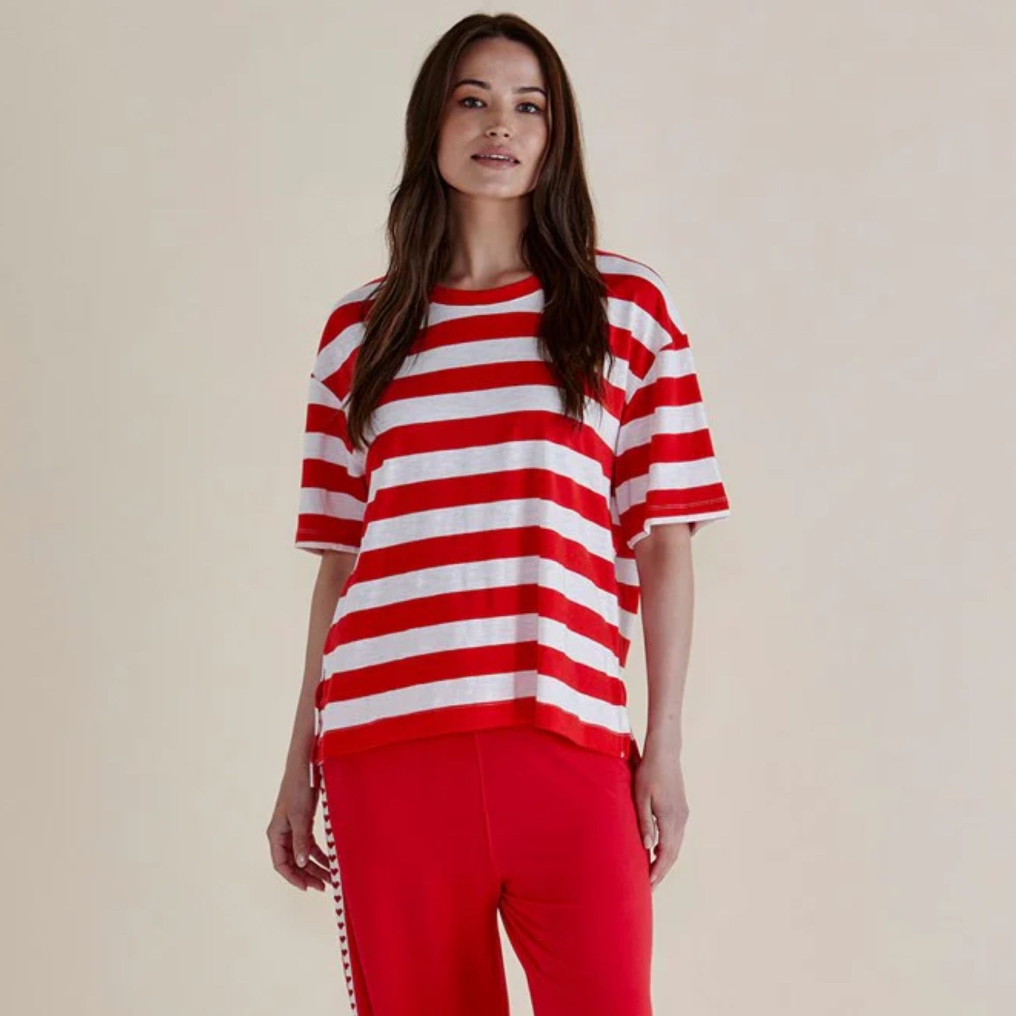 Relax Boxy Tee Stripe