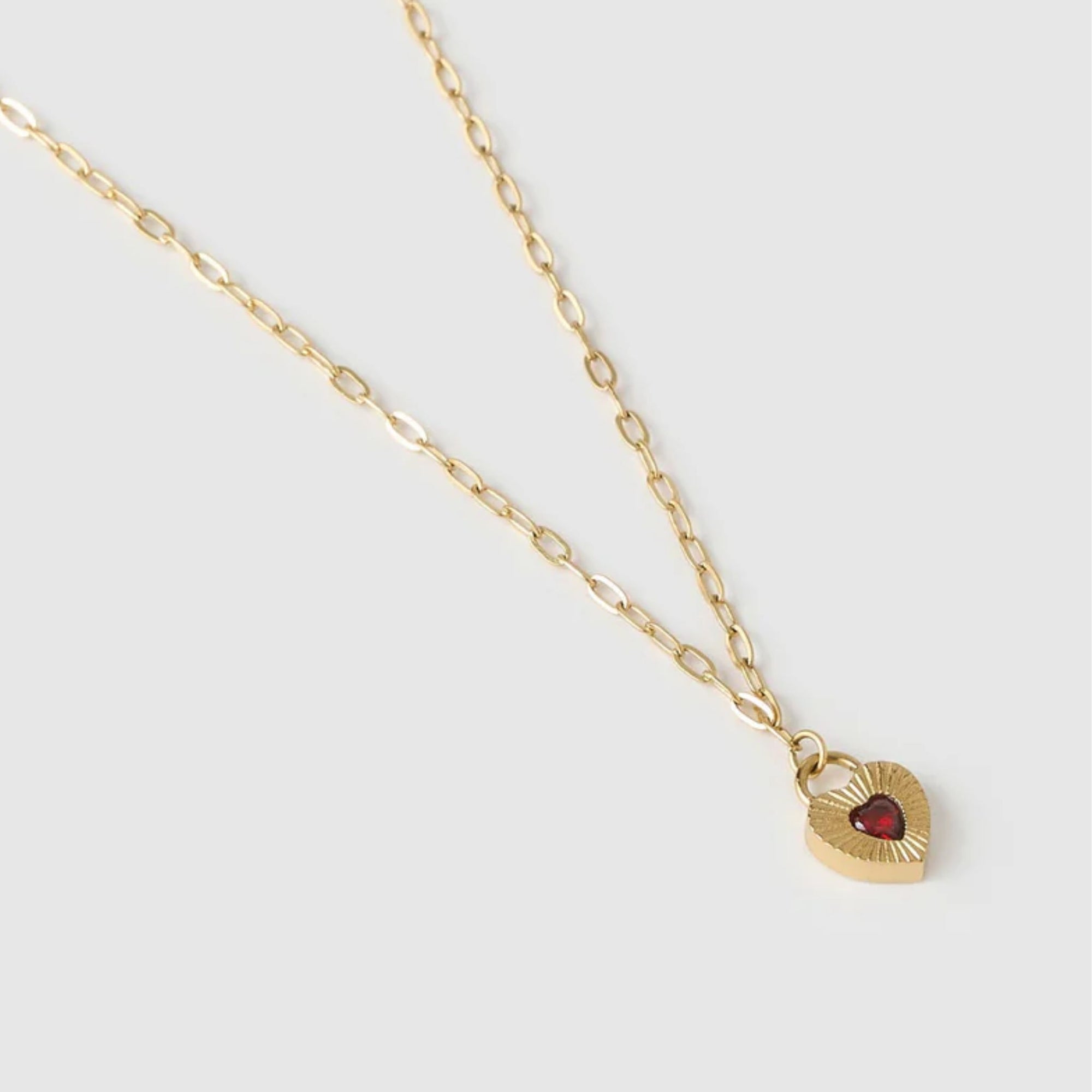 Ruby Heart Necklace