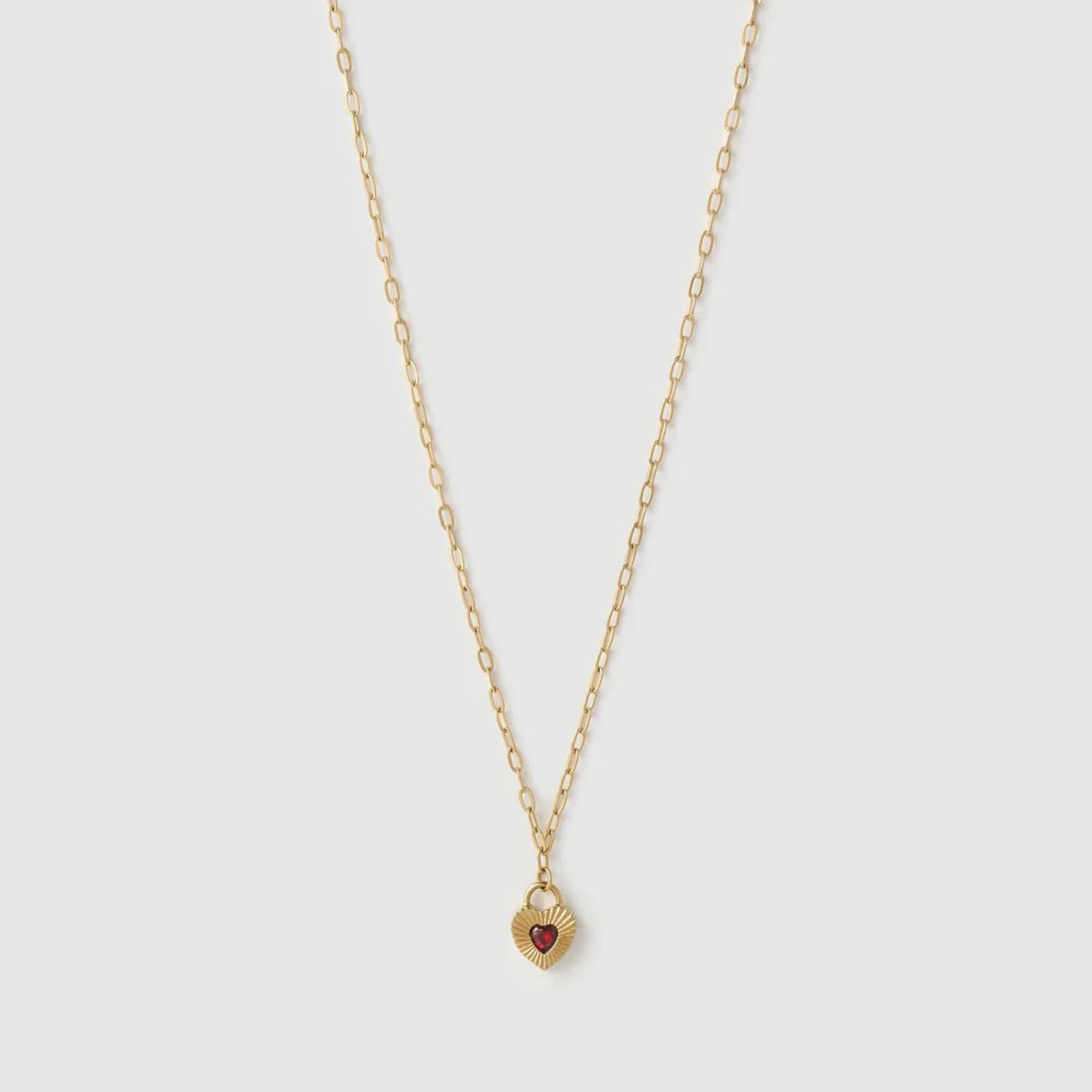 Ruby Heart Necklace