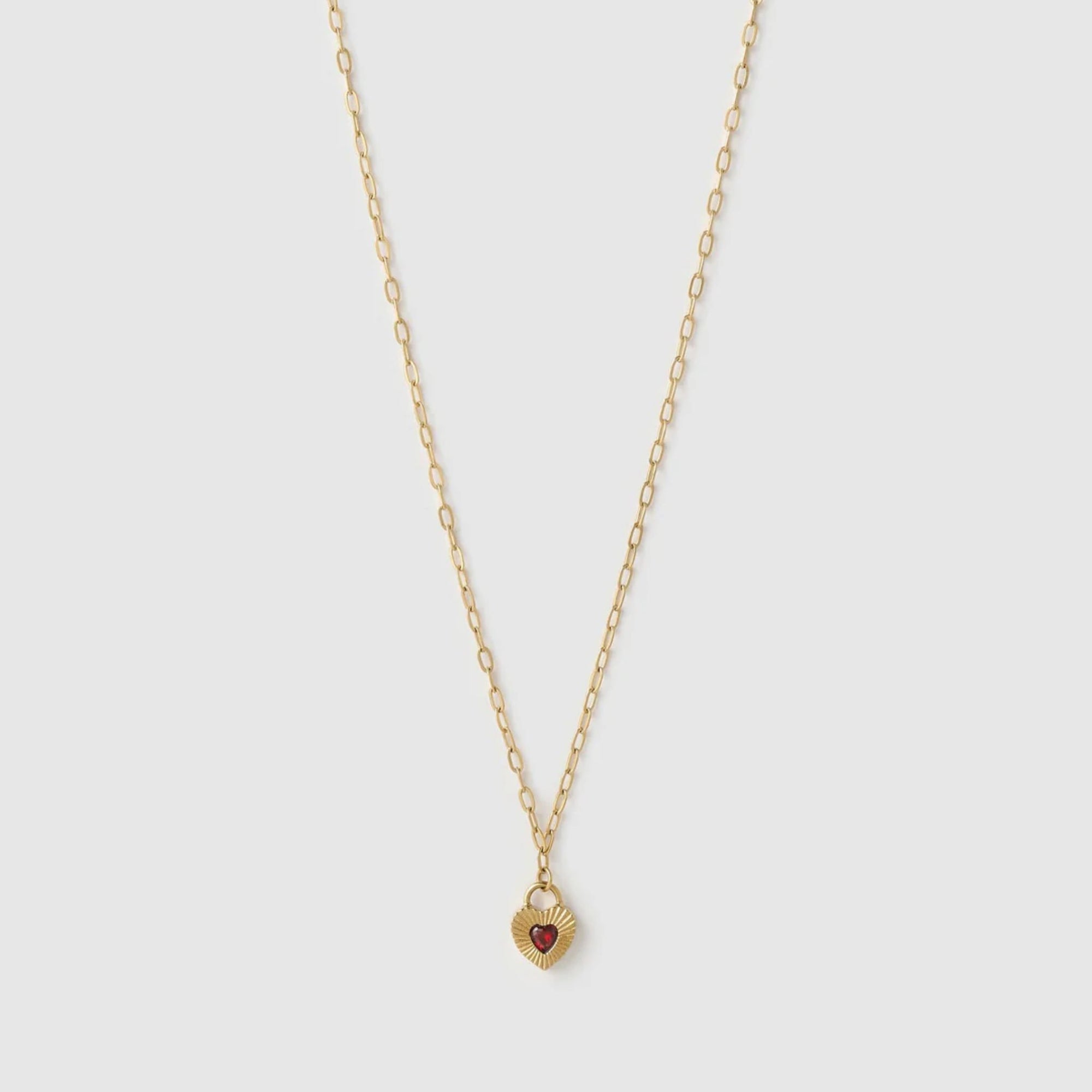 Ruby Heart Necklace