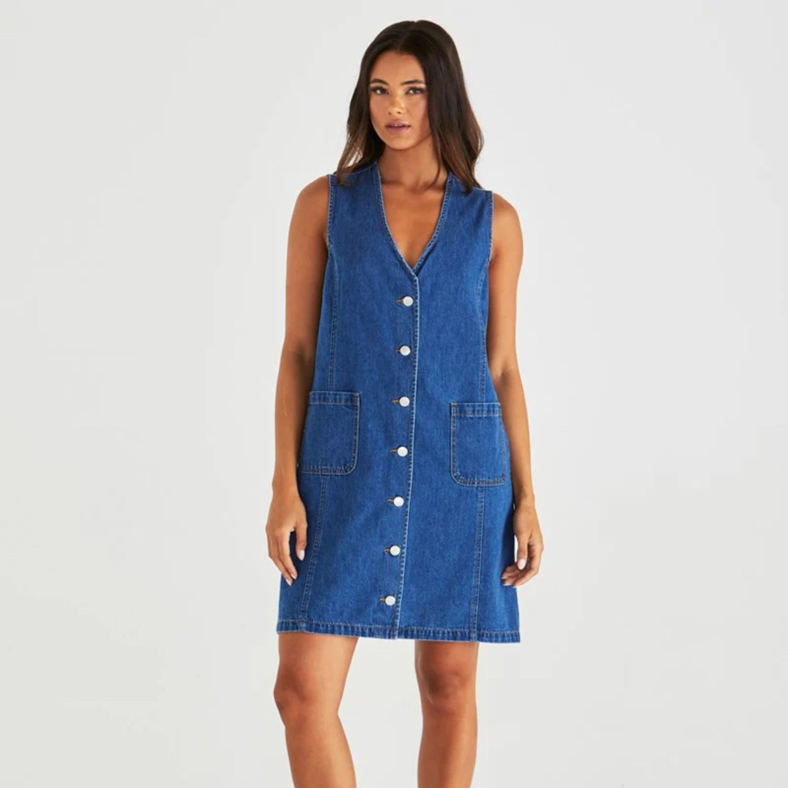 Sabine Denim Vest Dress
