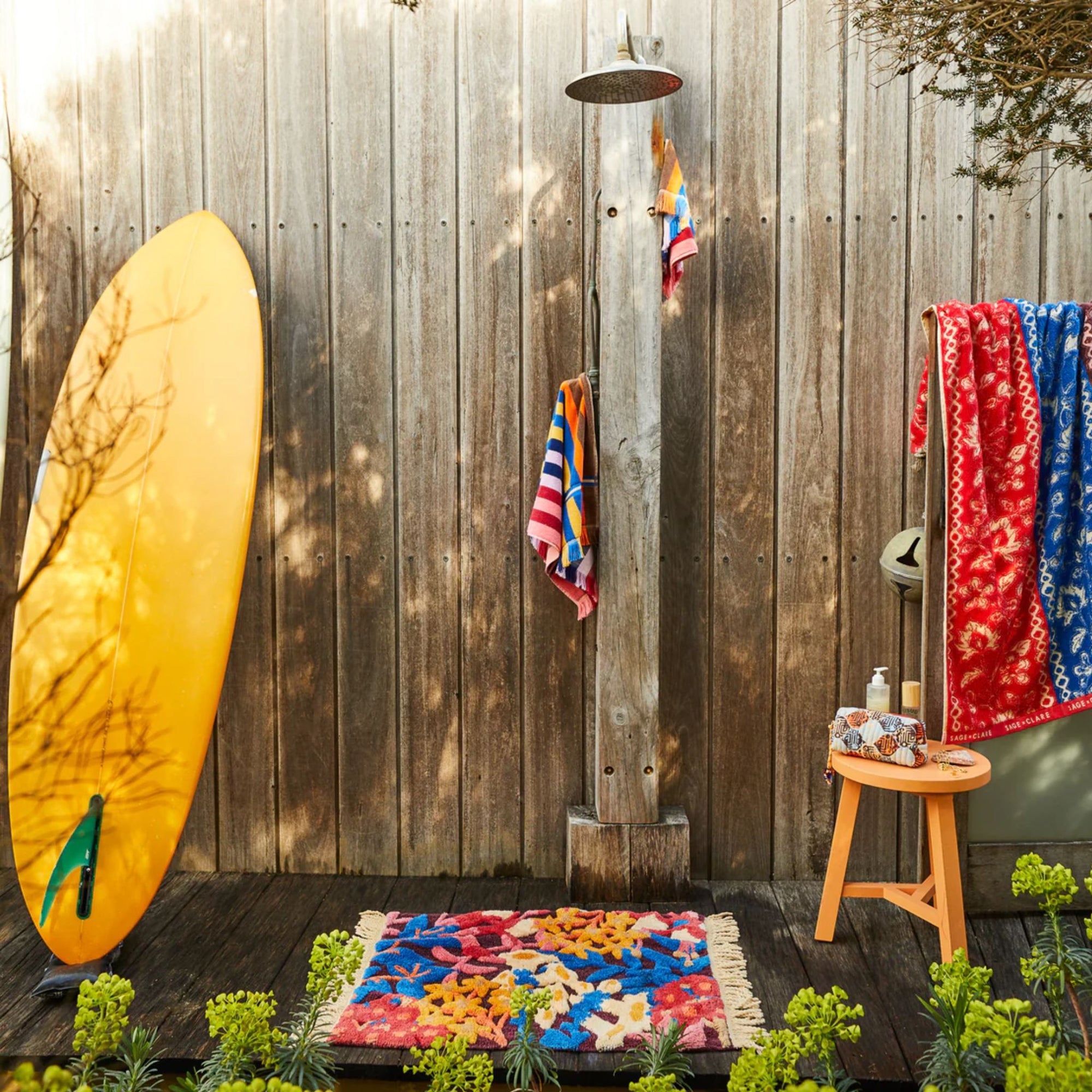 Francesca Bath Mat -Garnet
