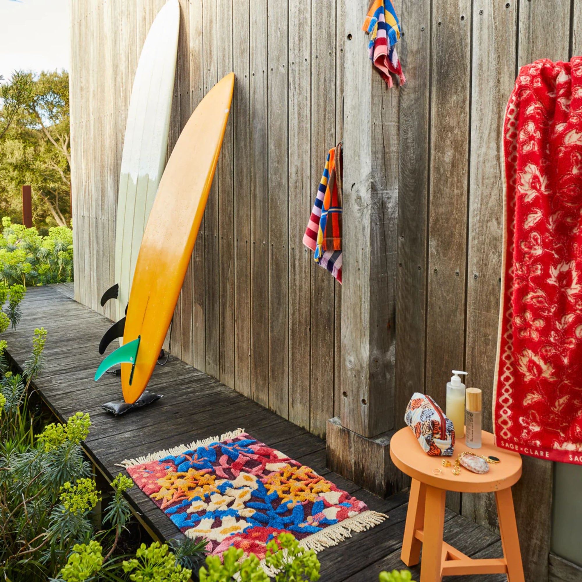 Francesca Bath Mat -Garnet