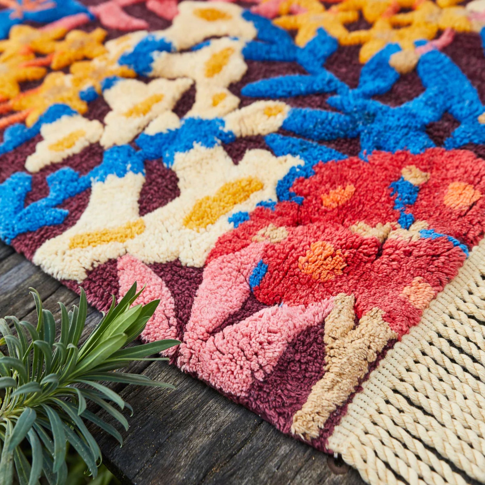 Francesca Bath Mat -Garnet