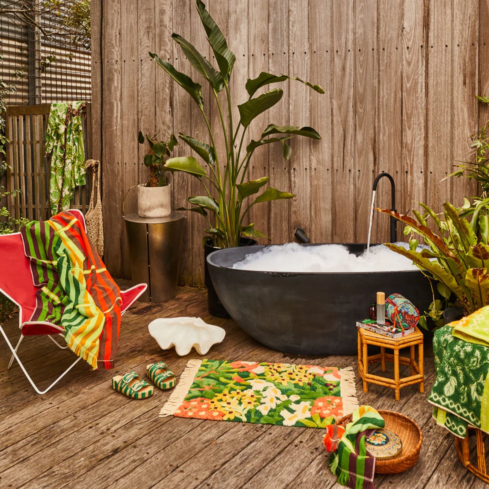 Francesca Bath Mat -Kelp