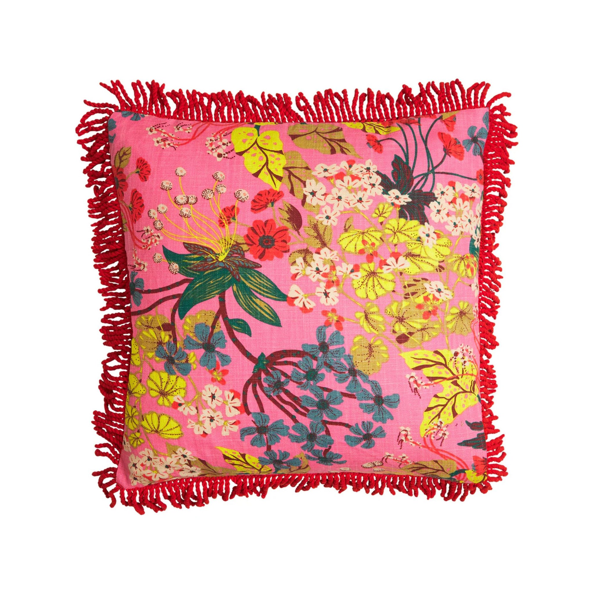 Genevieve Square Fringe Cushion