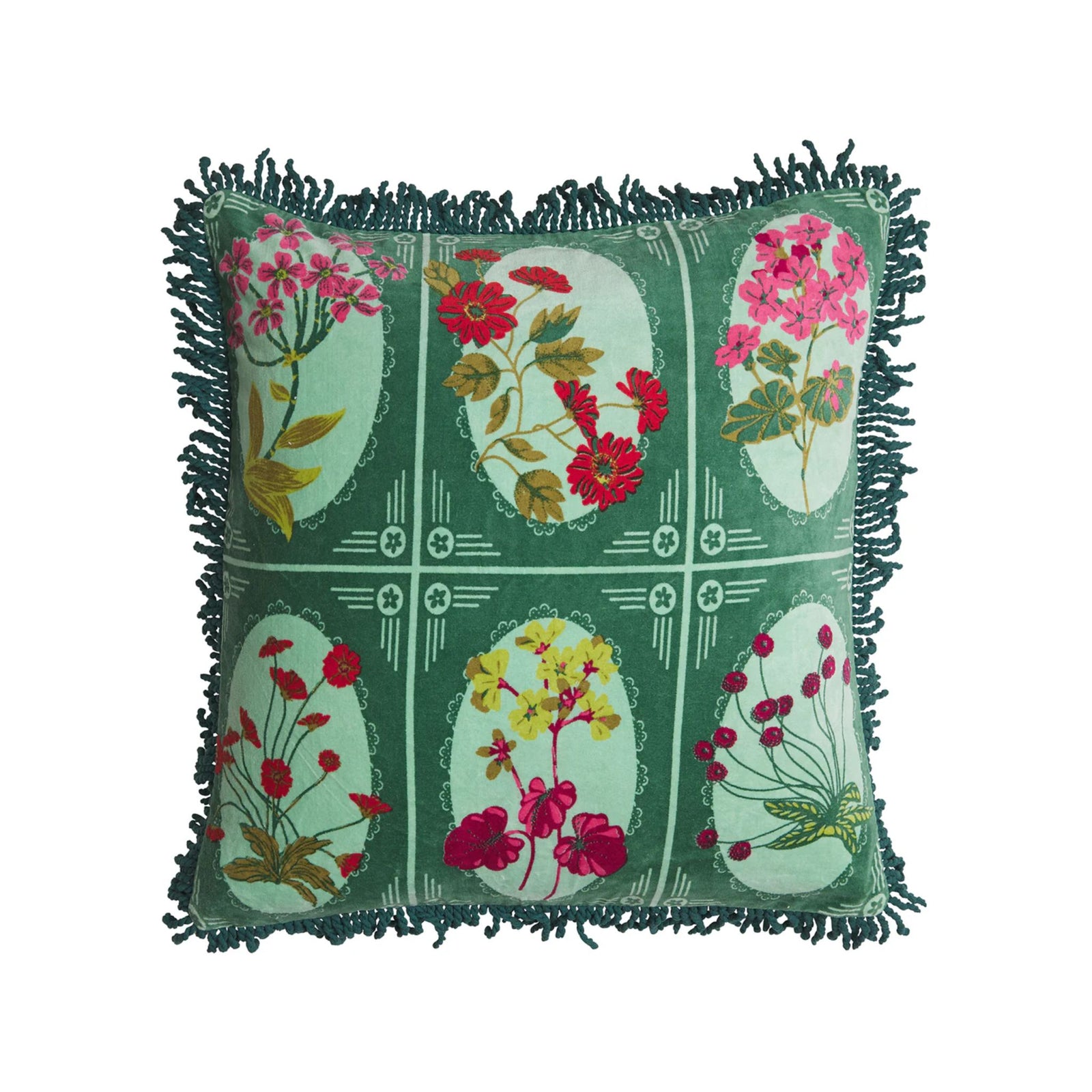 Gigi Velvet Cushion - Forest