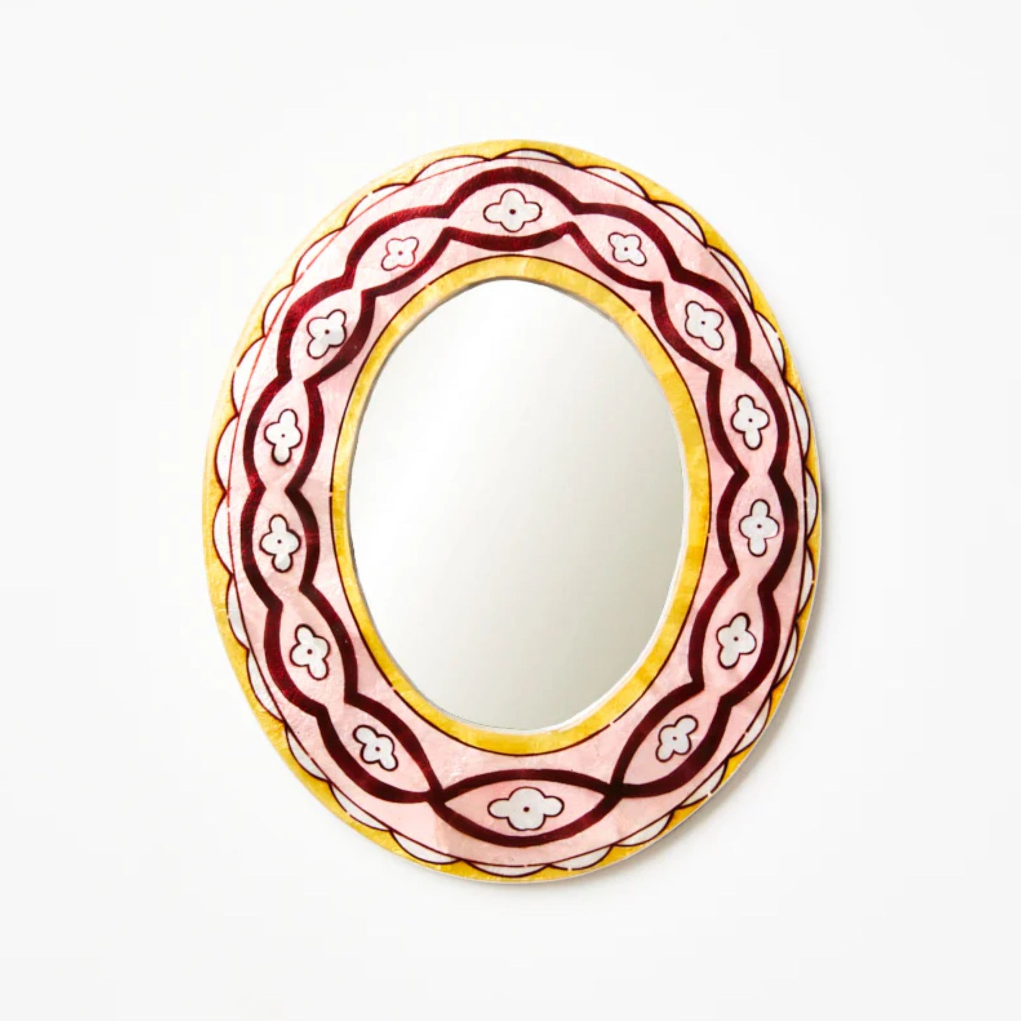 Samira Pink Waves Mirror