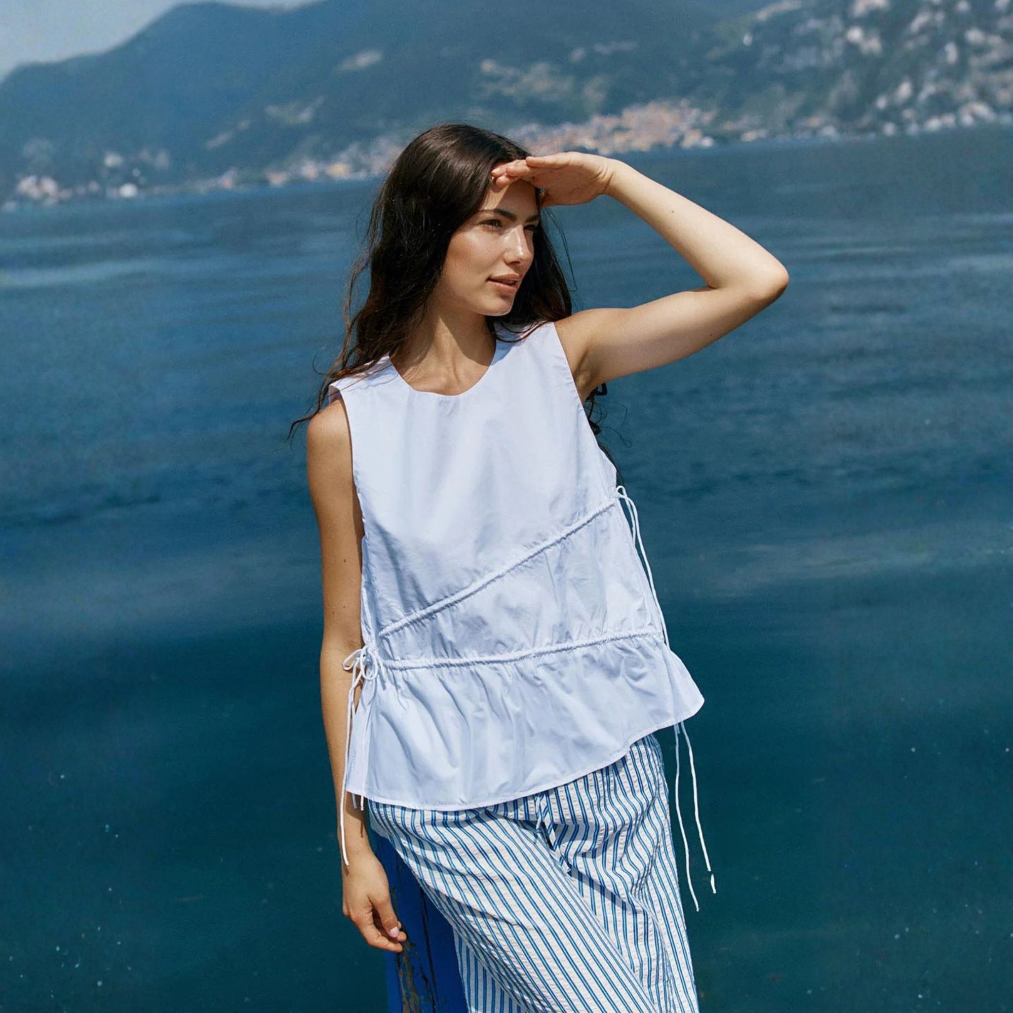 Elin Gathered Tie Top