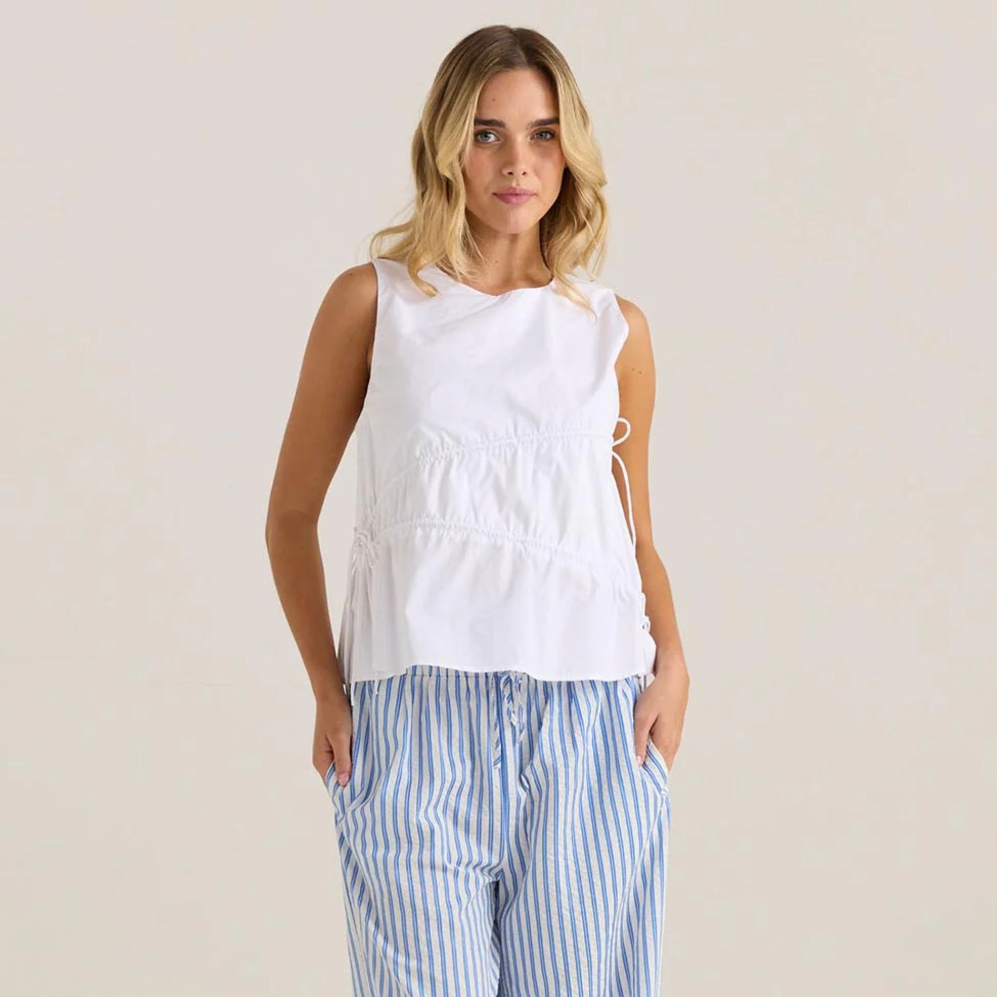 Elin Gathered Tie Top