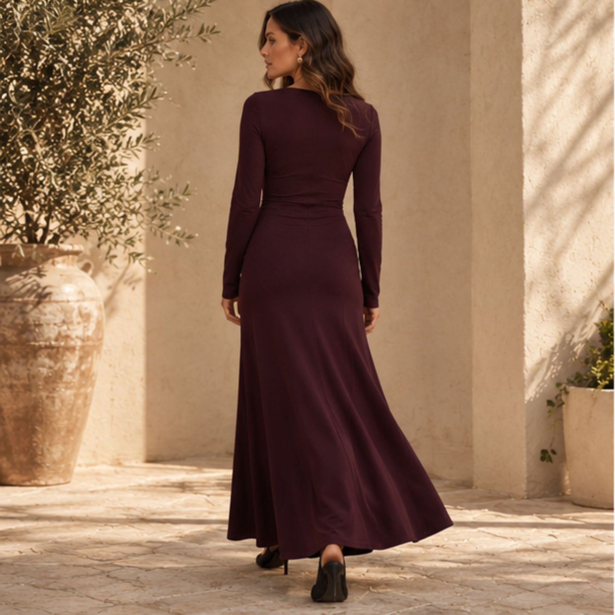 Jade Seamed Jersey Dress